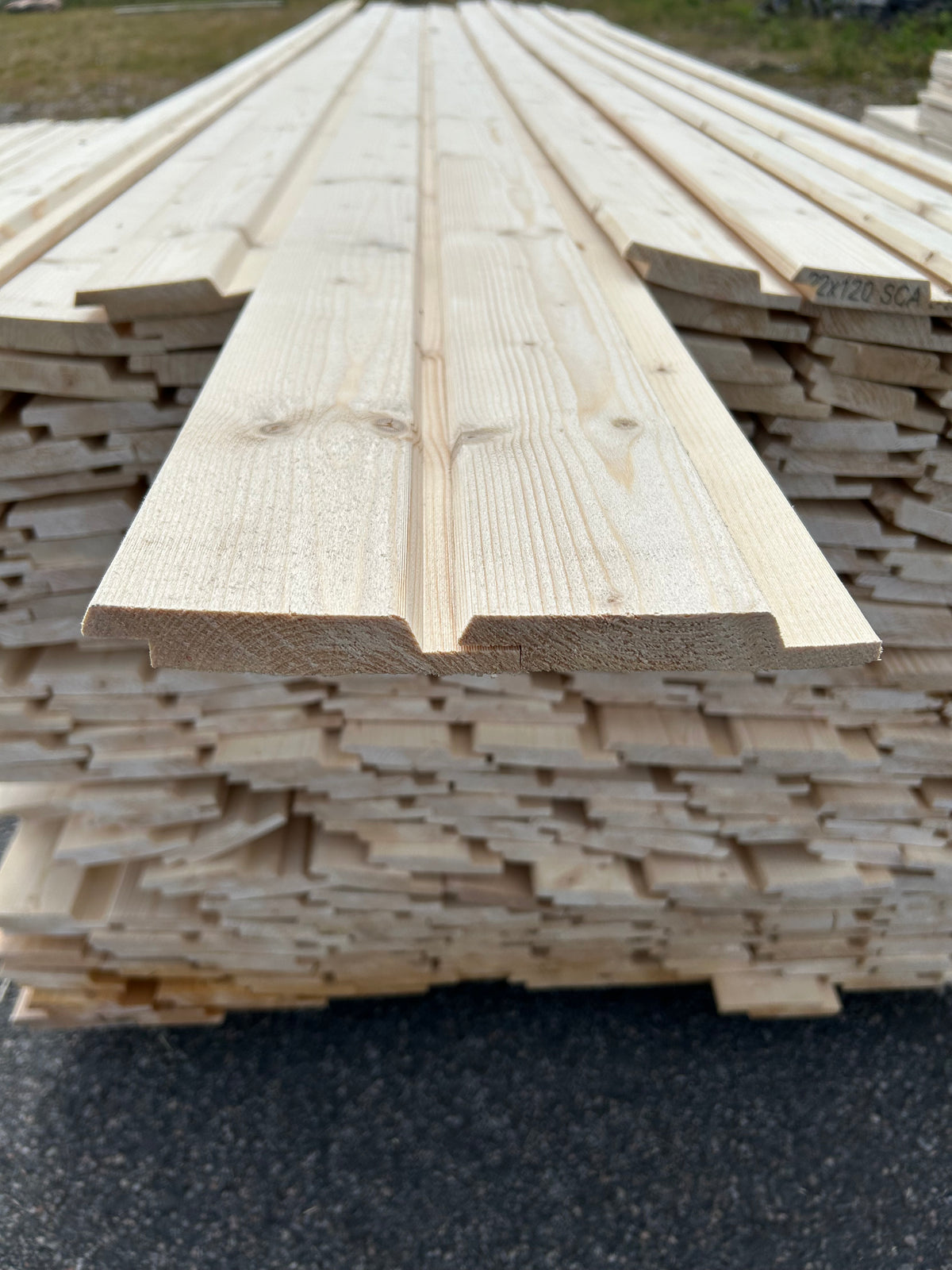 Paket Springpanel 22x120 mm – 3,60–4,80 m (Andra sortering)