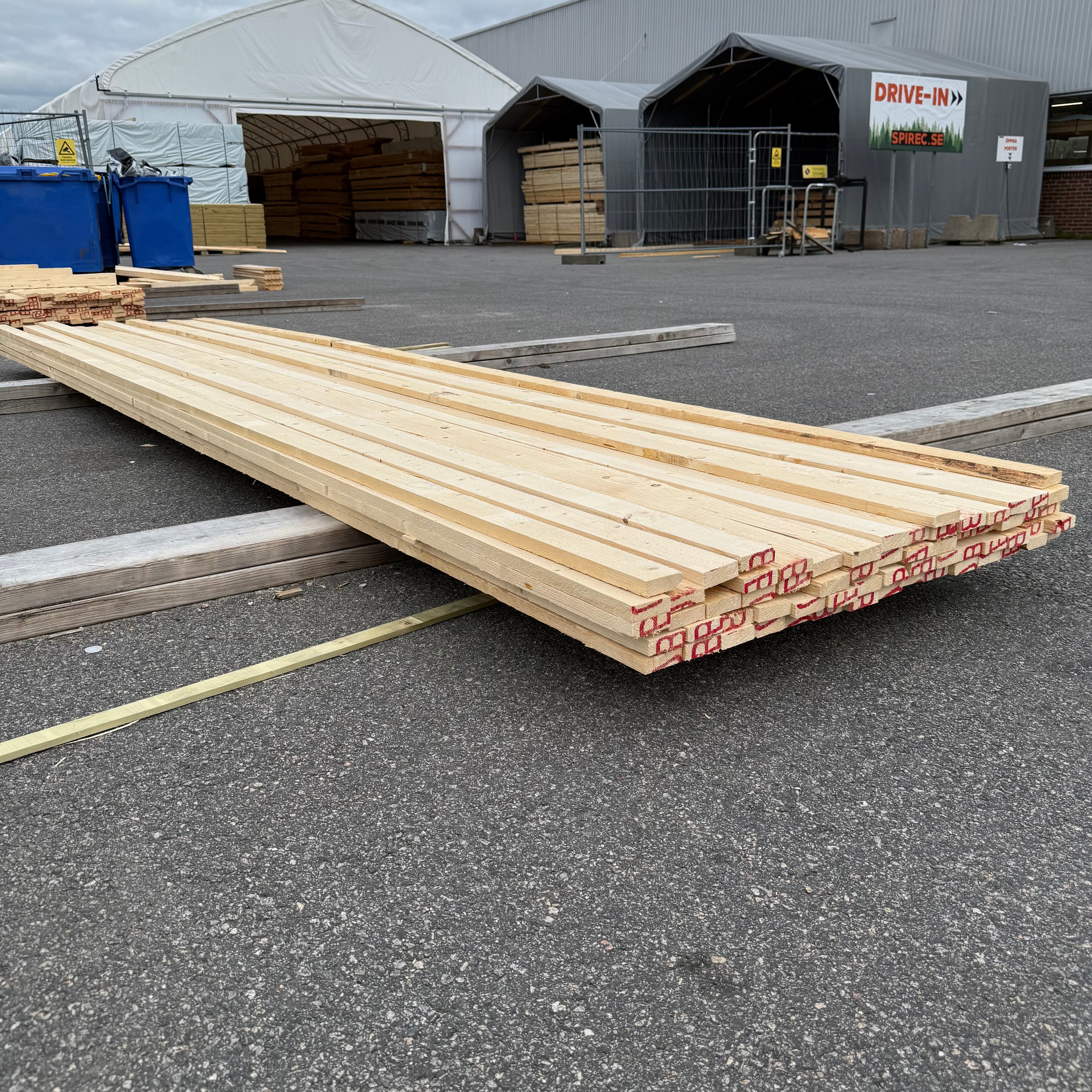 Paket Brädor 19x63mm – 64 st (4,50 m, gran, ohyvlad/råsågad)