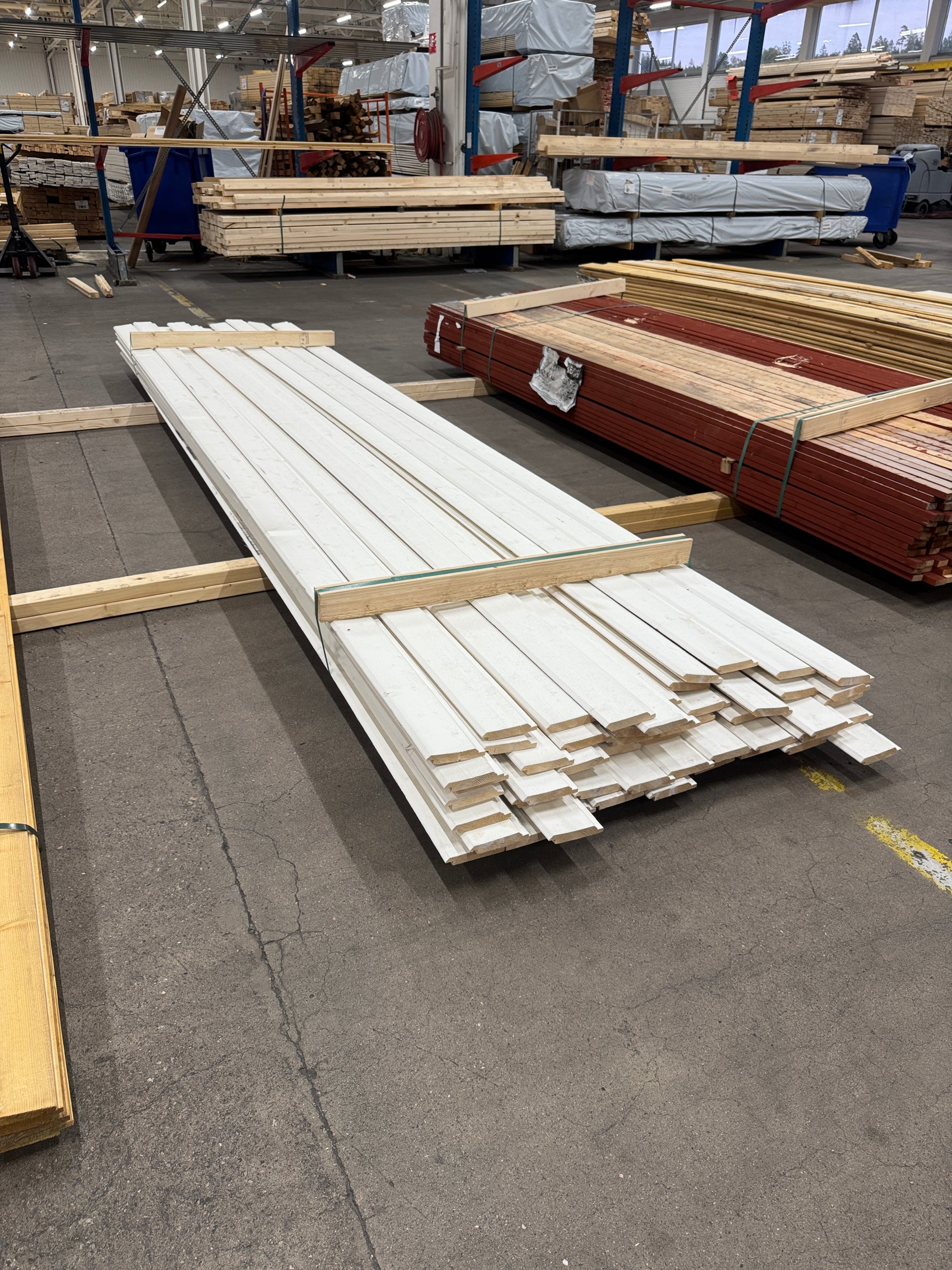 Paket Ytterpanel Dubbelfas Fals 22x120mm 4,50m – 53 st Vit