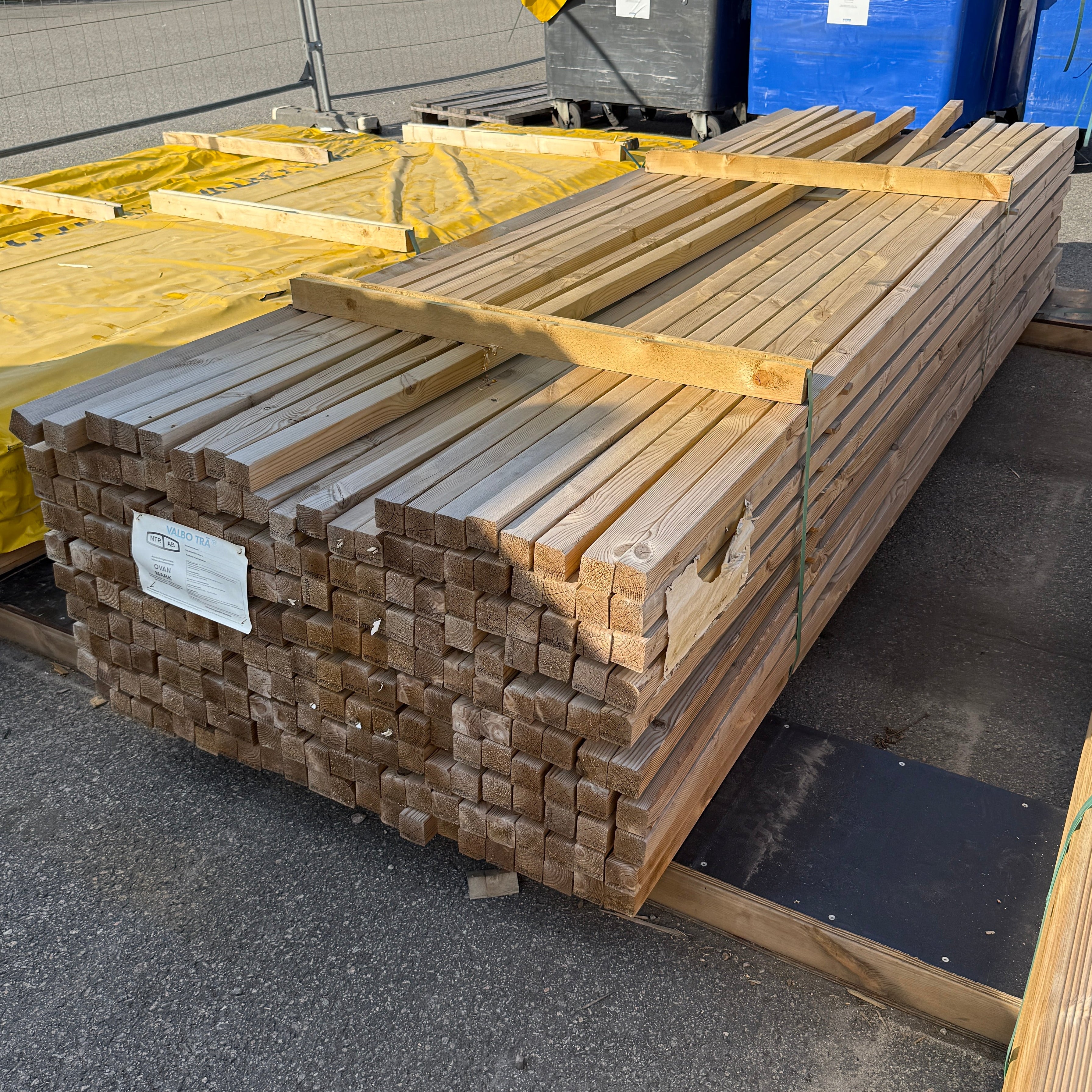 Paket Tryckimpregnerade Reglar 45x45mm – 214st, 3,30m