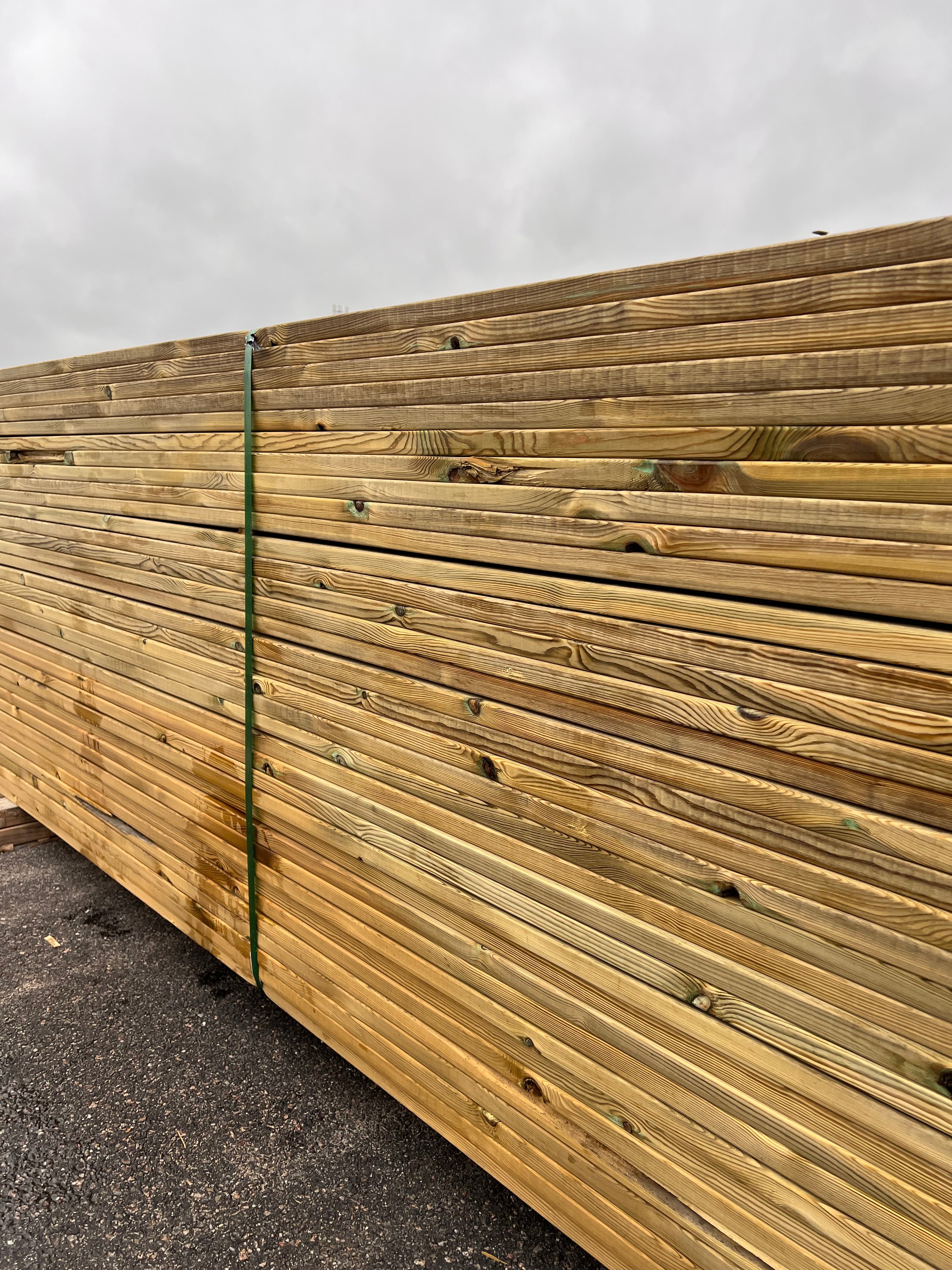 Paket Tryckimpregnerad Trall 27x145 Rillad 245 st 4,20m (B-Sortering)