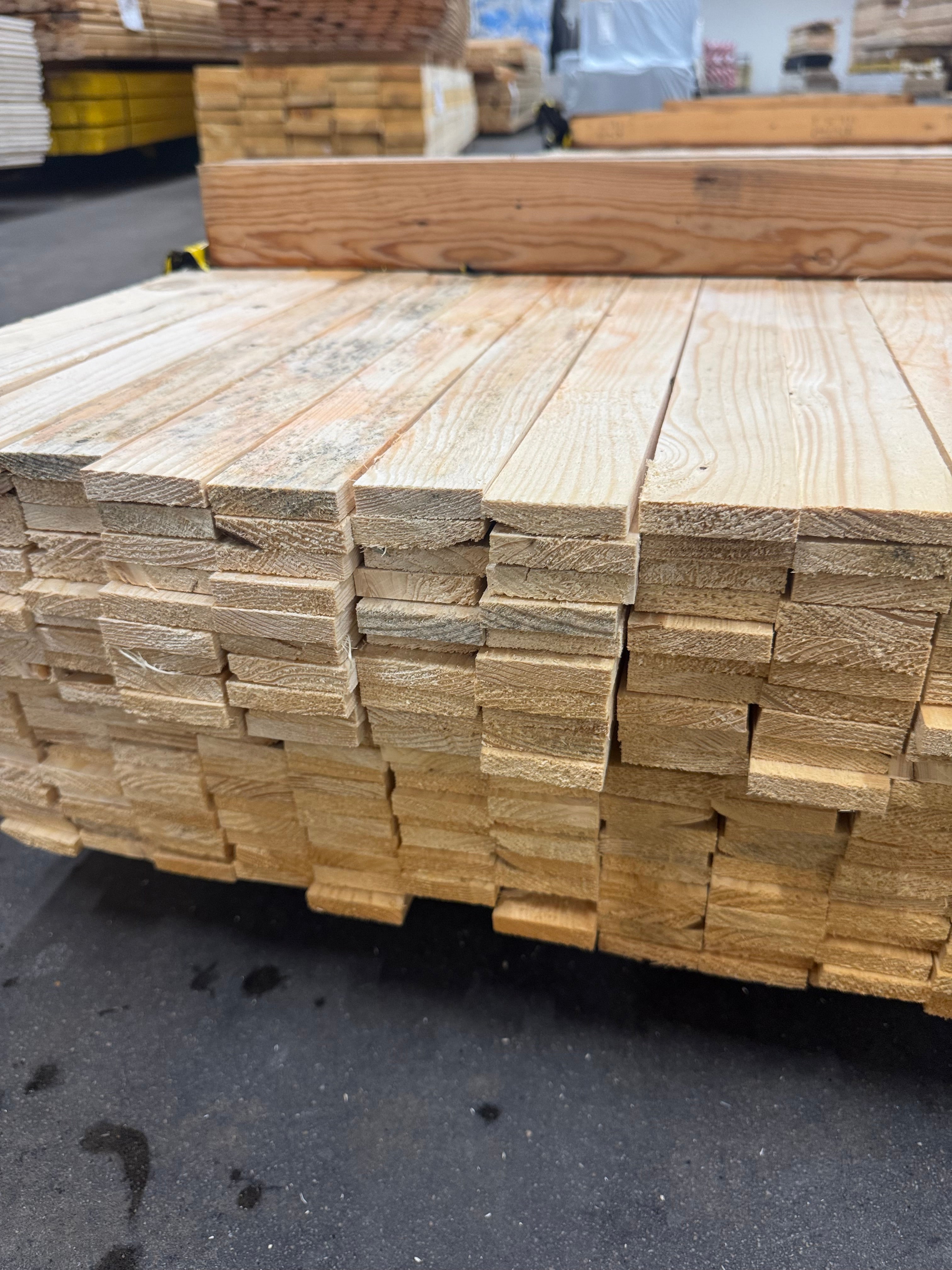 Paket Läkt 12x48mm – 440 st (4,50 m, Obehandlad Gran, Vattenskadad