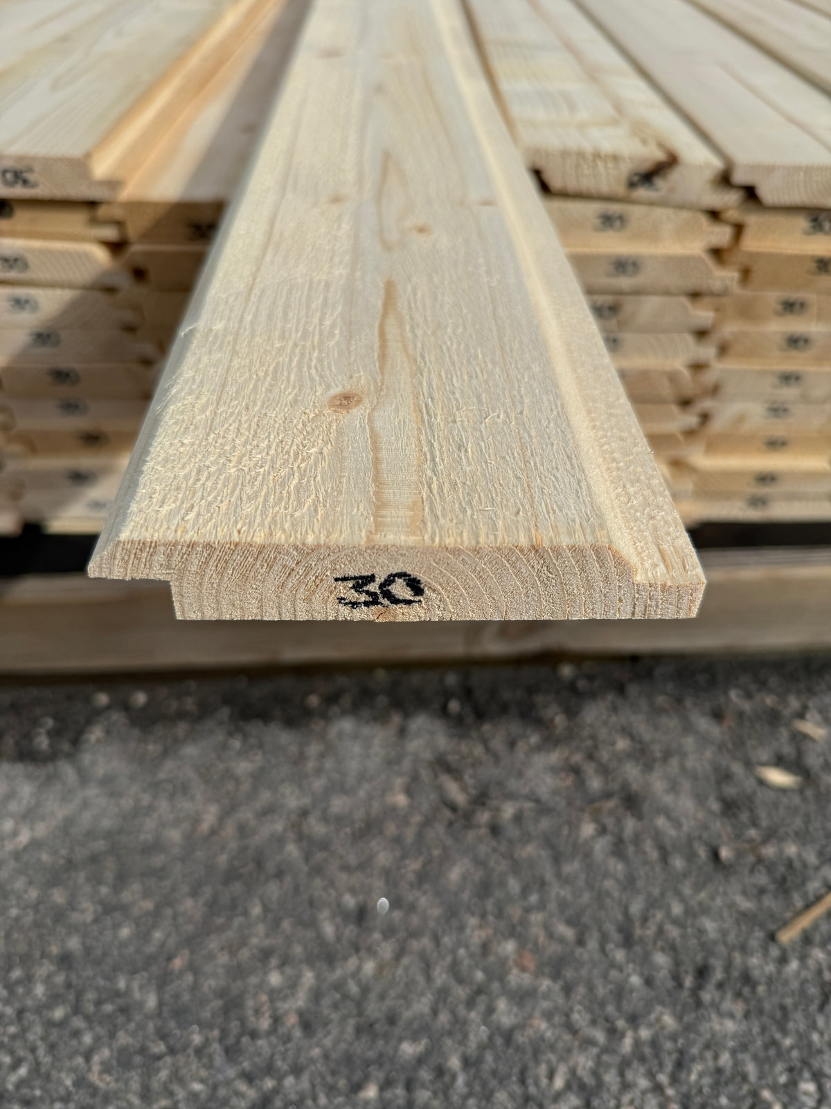 Paket Ytterpanel Dubbelfasspont 22x120 mm – 3,00 m 90st (Obehandlad)