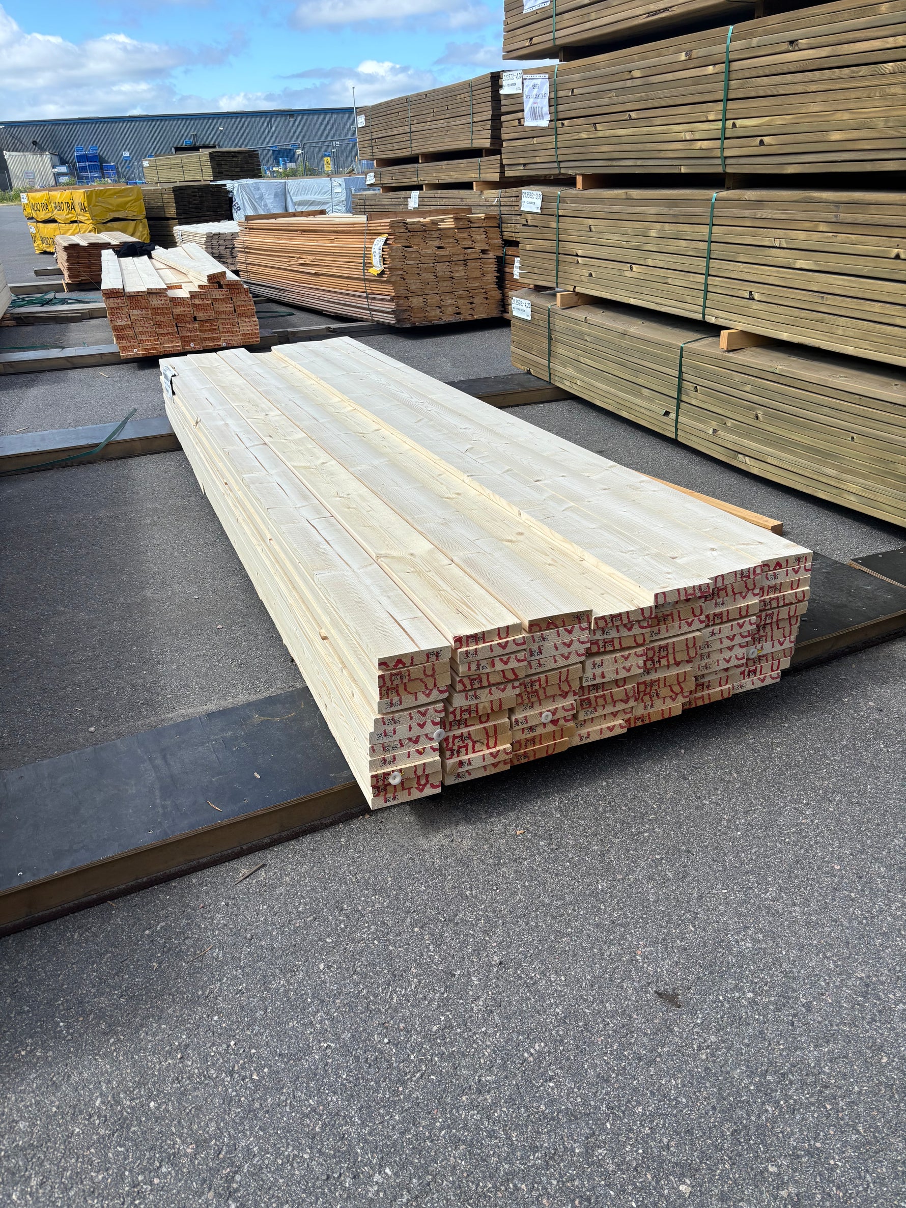 Paket Finsågade Brädor 28x145mm 76st 3,60m