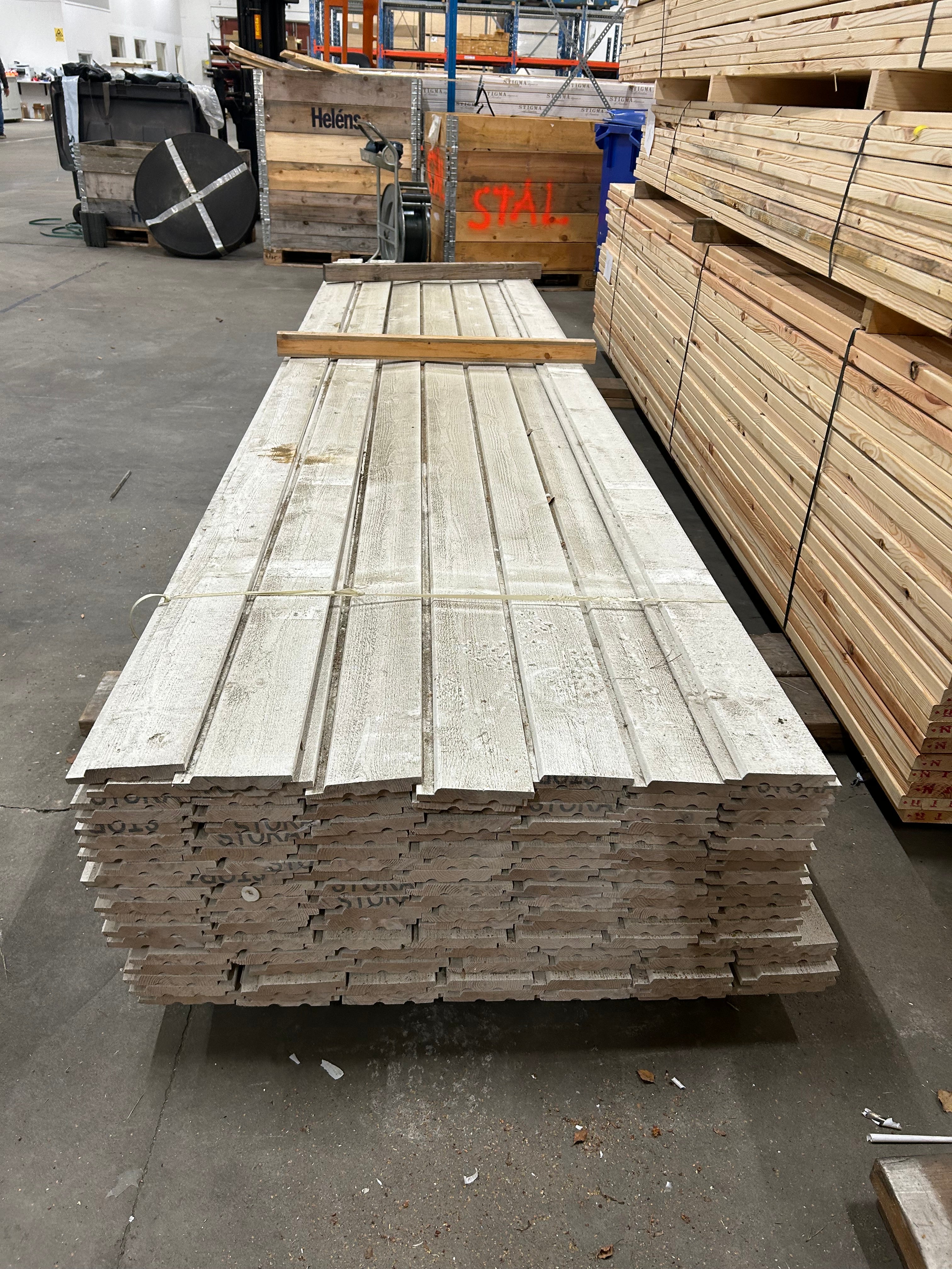 Paket Ytterpanel Falsad Enkelfas 21x147 mm – 126 st 4,20 m Vit