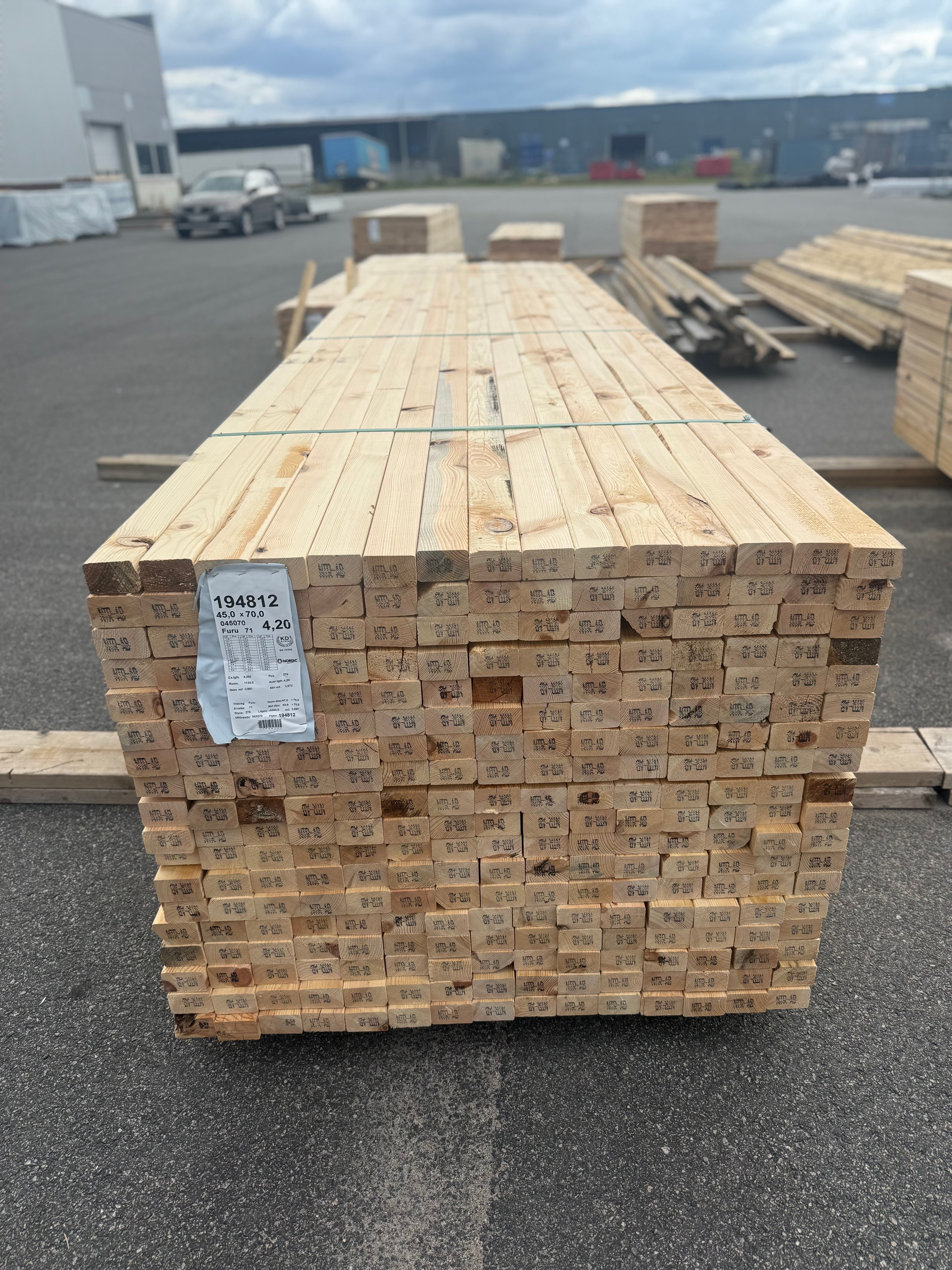 Reglar 45x70mm 4.20m Furu