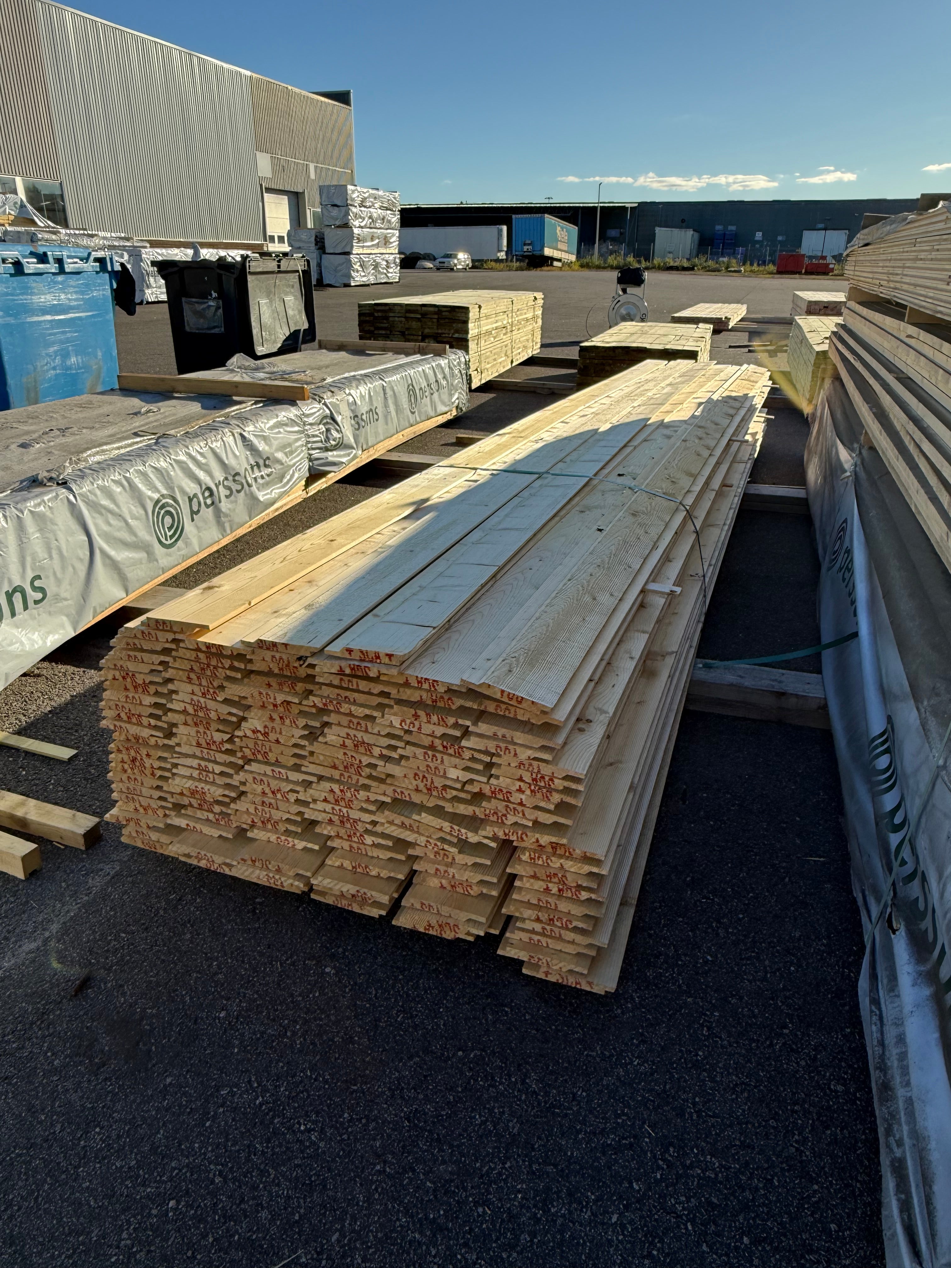 Paket Ytterpanel 22x165mm – 126 st 5,40 m (gran, obehandlad)