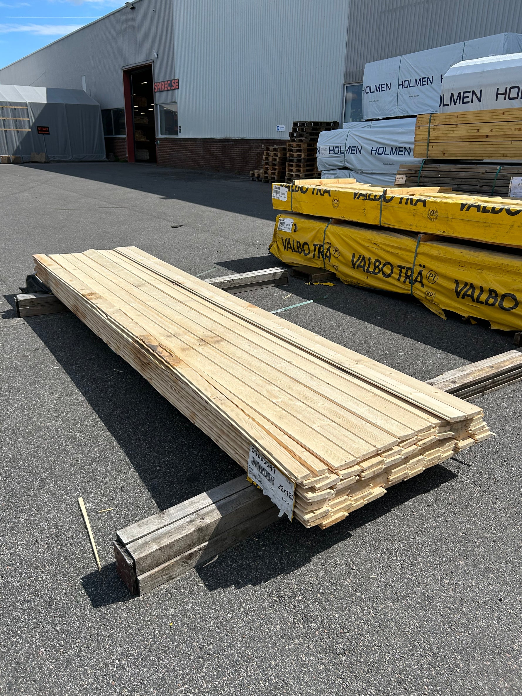 Paket Dubbelfas Halvspont 22x120mm 4,20m 76st Obehandlad