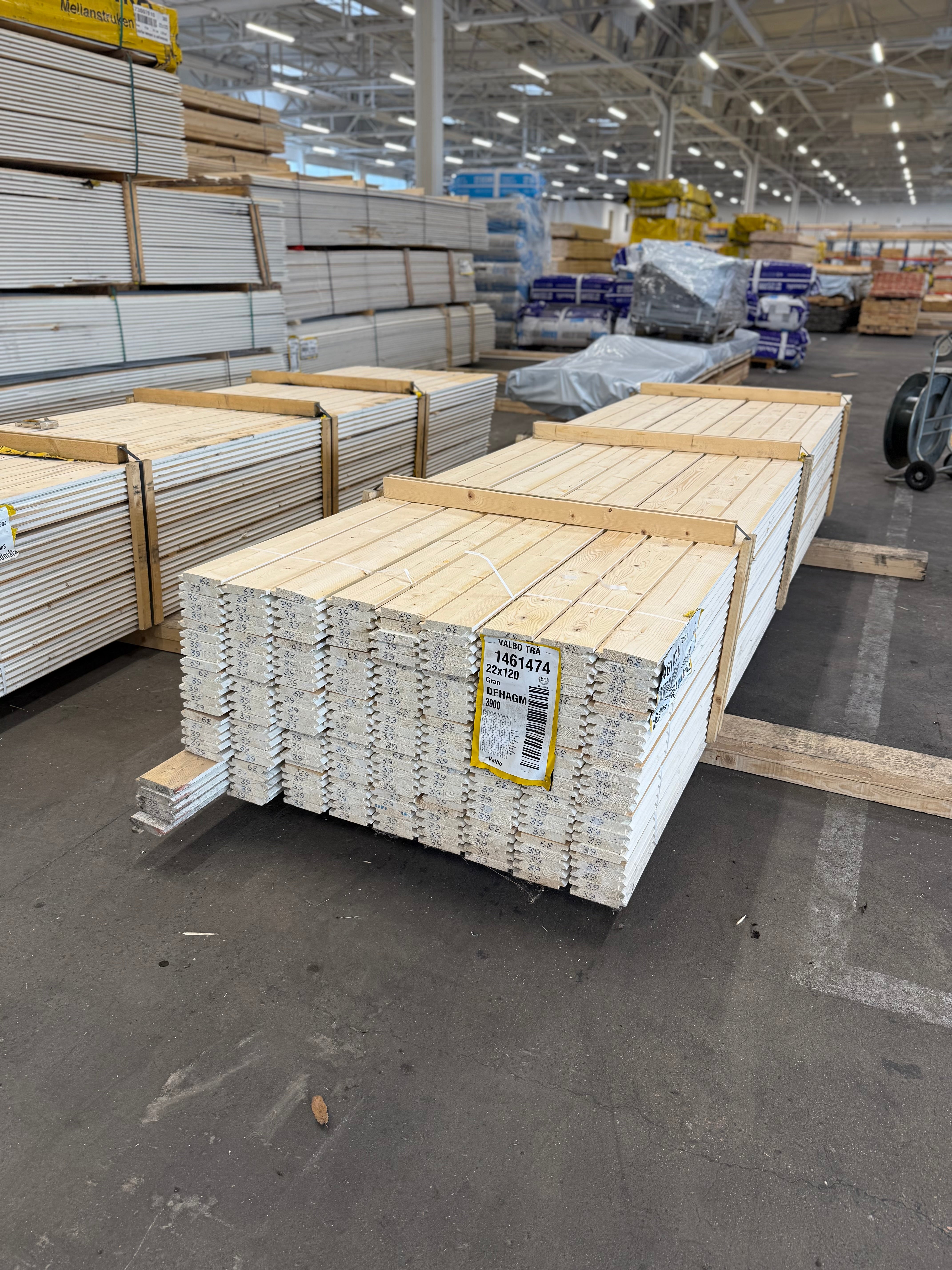 Paket Ytterpanel Dubbelfas Halvspont 22x120mm 225st 3.90m –