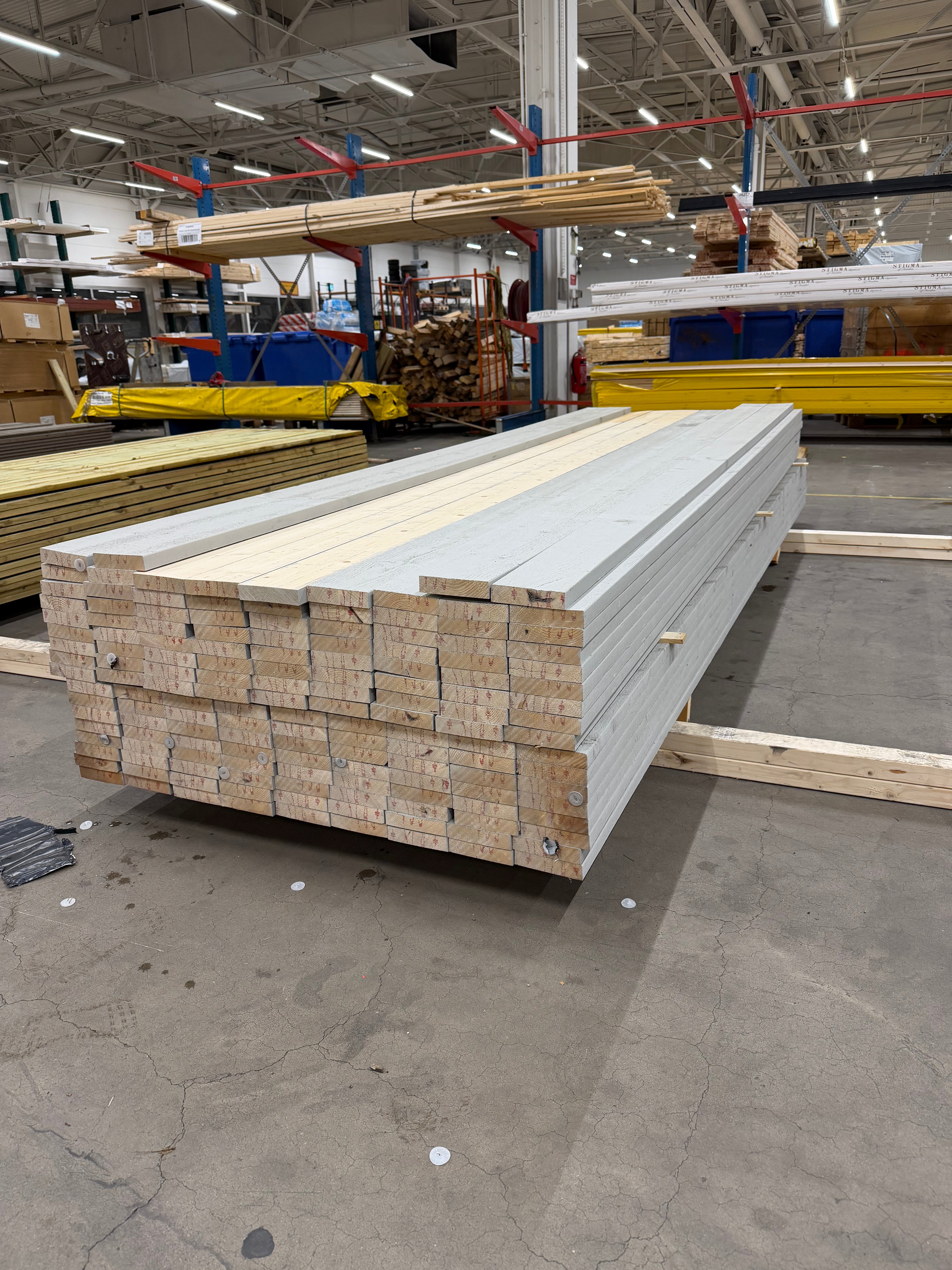 Paket Finsågad Panel 28x120 mm – 148 st 3.60m Grå