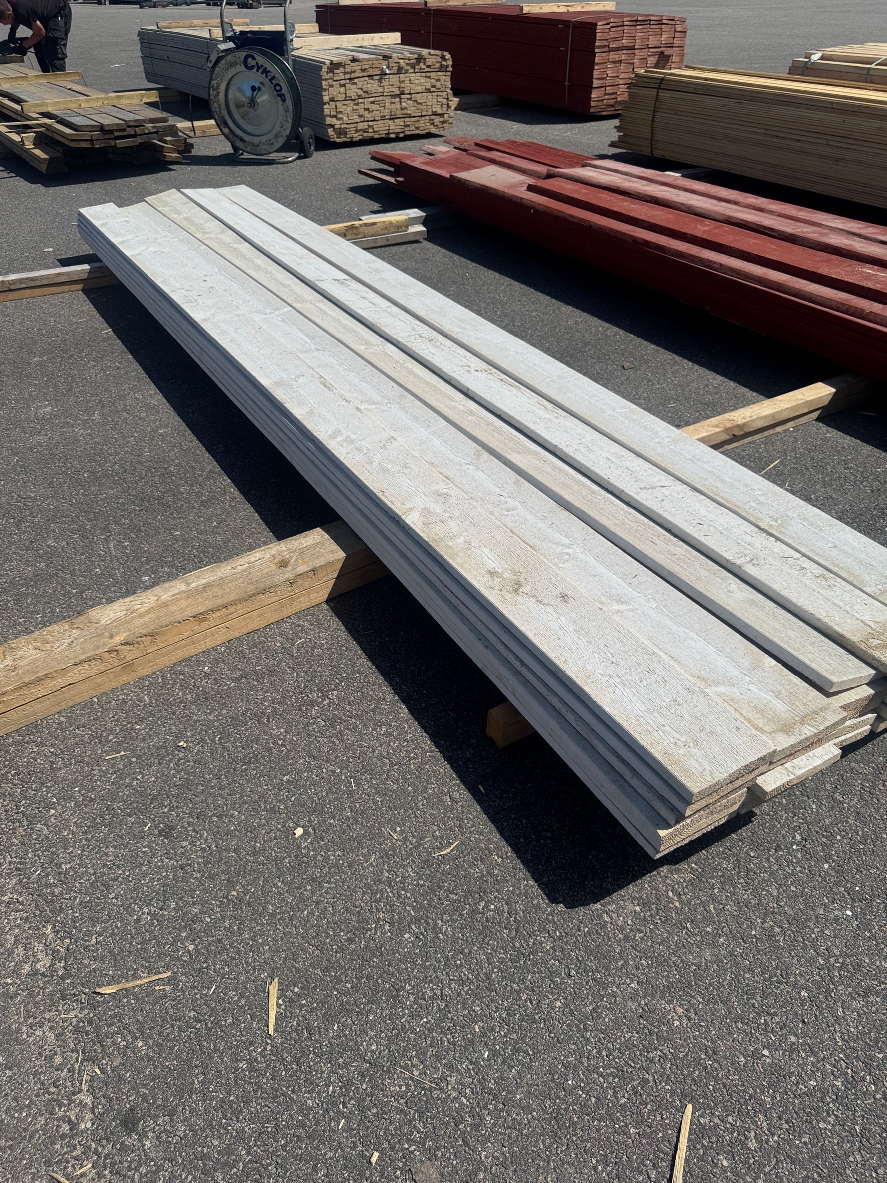 Paket Finsågad Panel 22x170 mm, 26 st 4,20 m Vitmålad