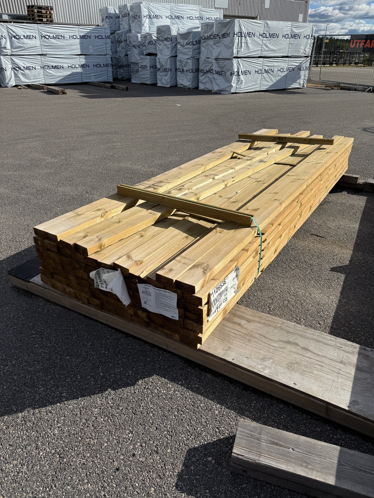 Paket Tryckimpregnerade Reglar 45x95mm 3,30m NTR-AB, C24 72st