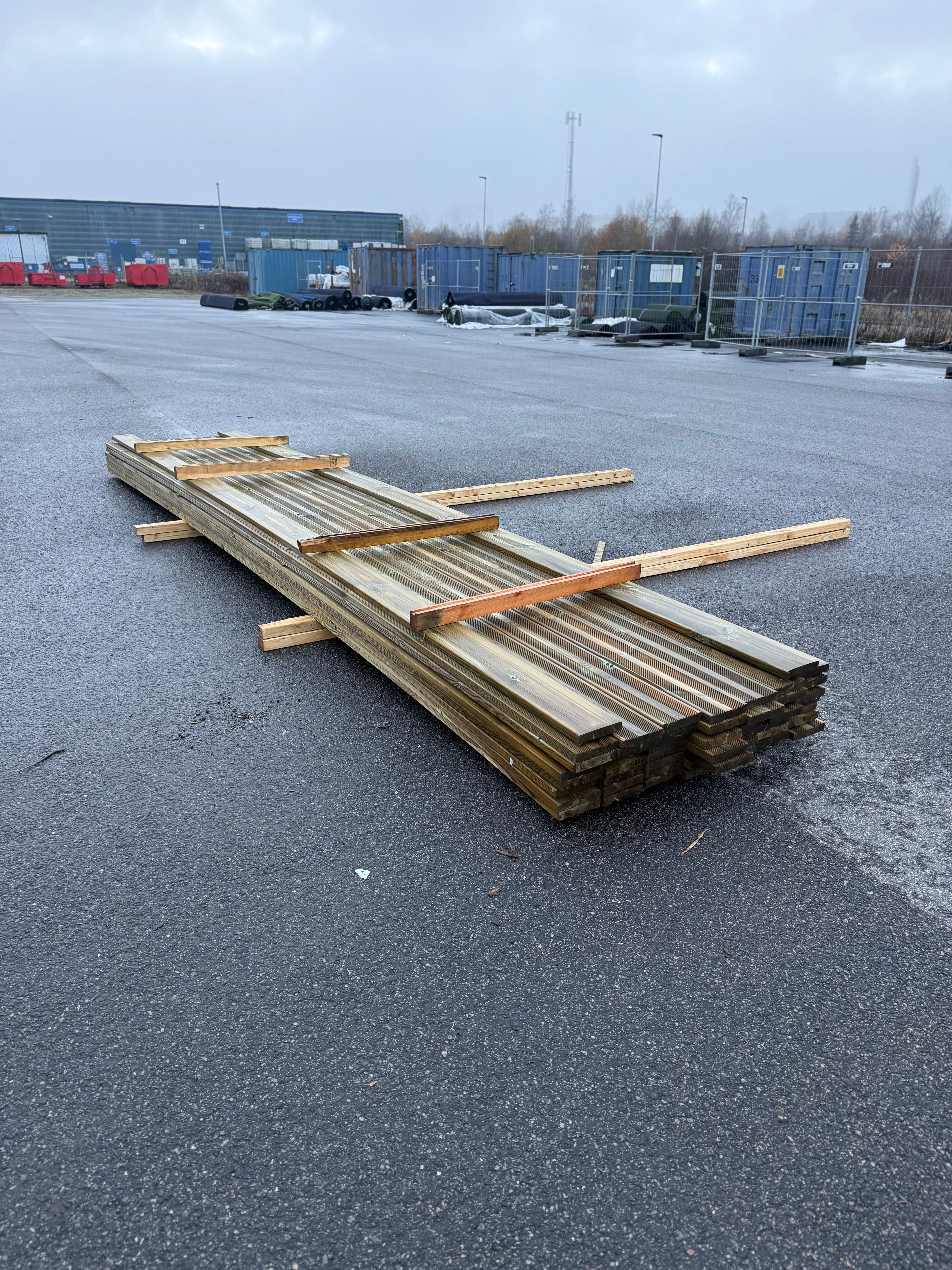 Paket Rillad Tryckimpregnerad Bräda 27x145 mm – 51 st (5,40 m)