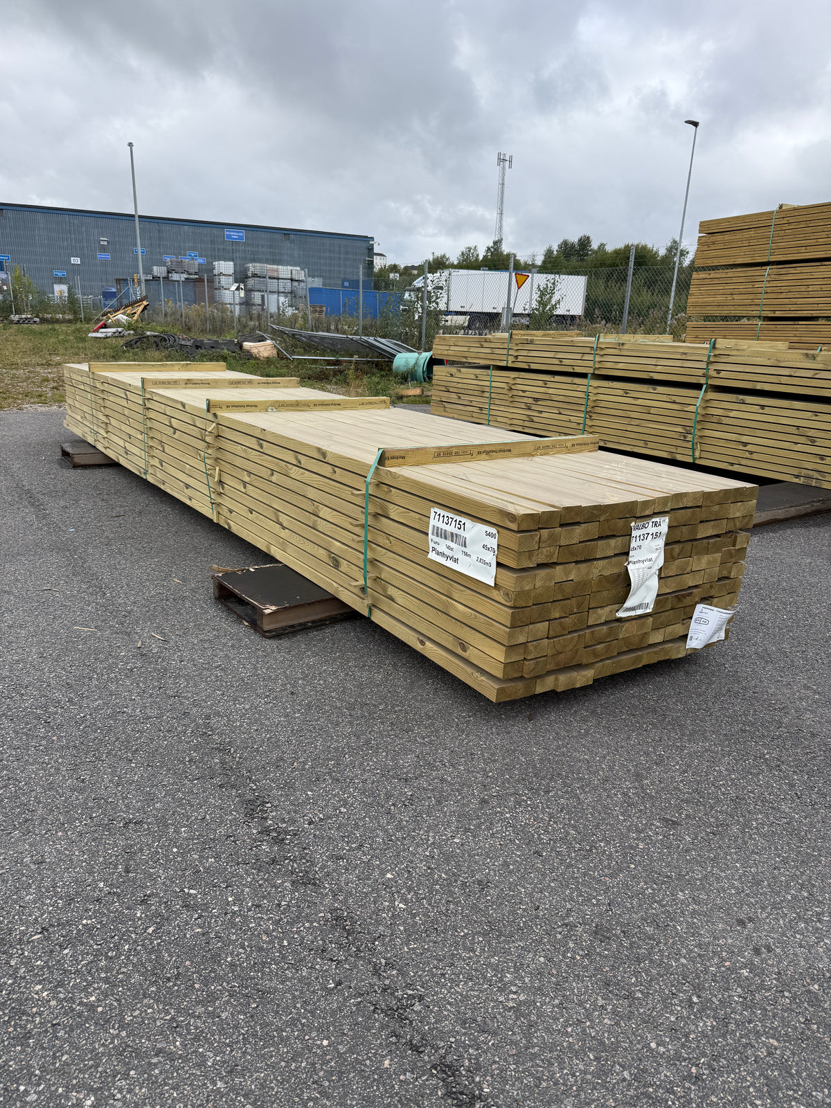 Paket Tryckimpregnerade Reglar 45x70mm, 140st 5,40m