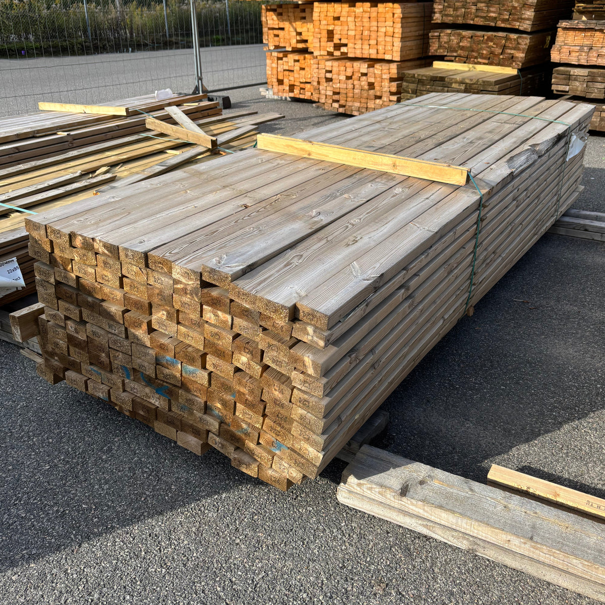 Paket Tryckimpregnerade Reglar 45x95mm 3,30m NTR AB C24 132st