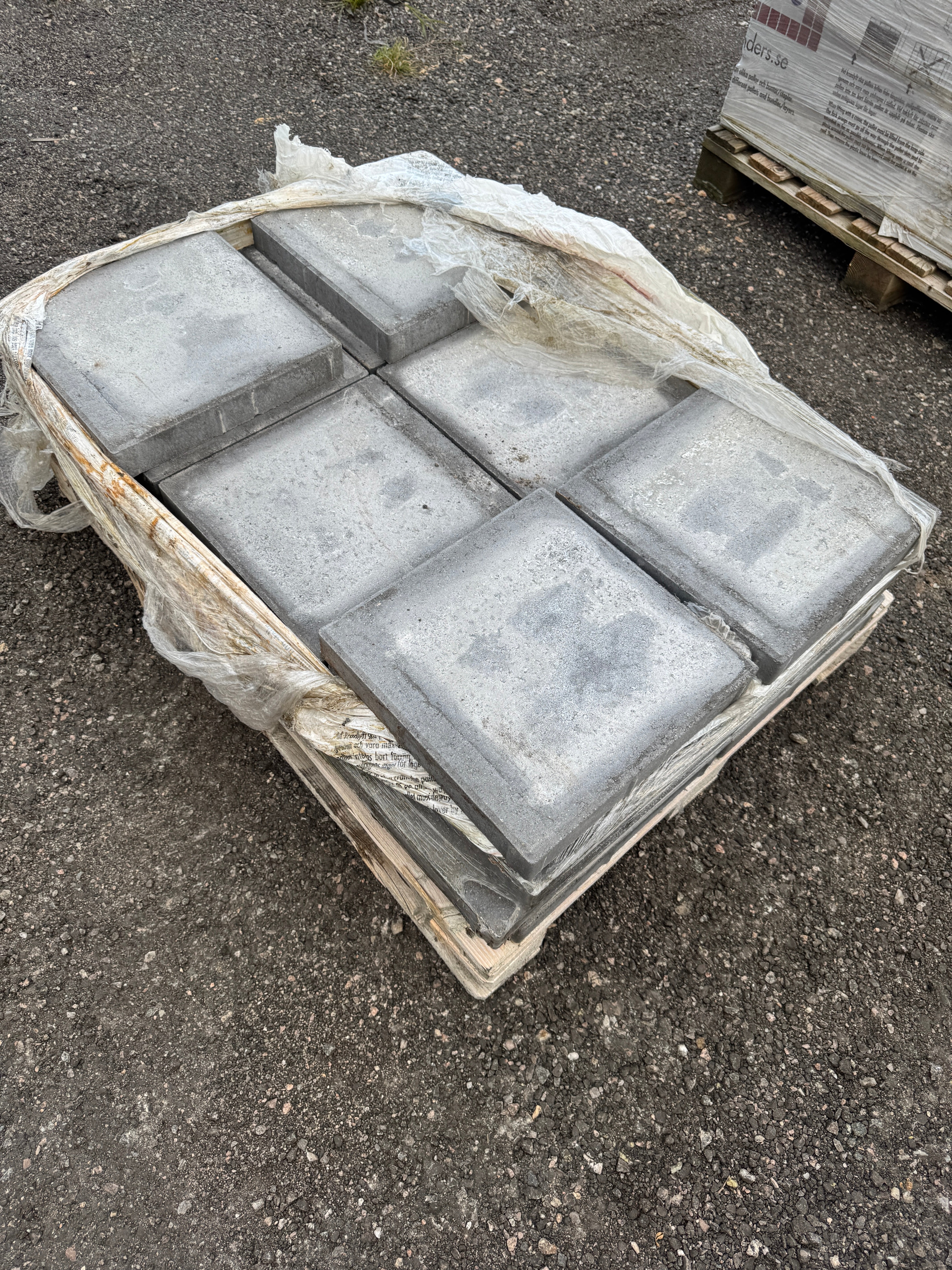 Marksten Siena Slät Fasad 350x350x50mm Grafit – 22 st