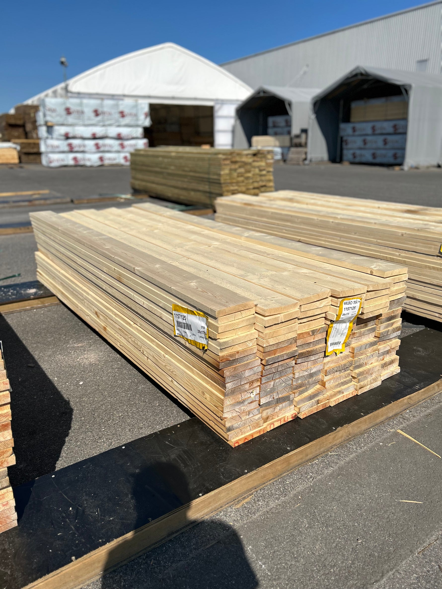 Paket Finsågade Brädor 28x170mm 2.70m 110st Obehandlad