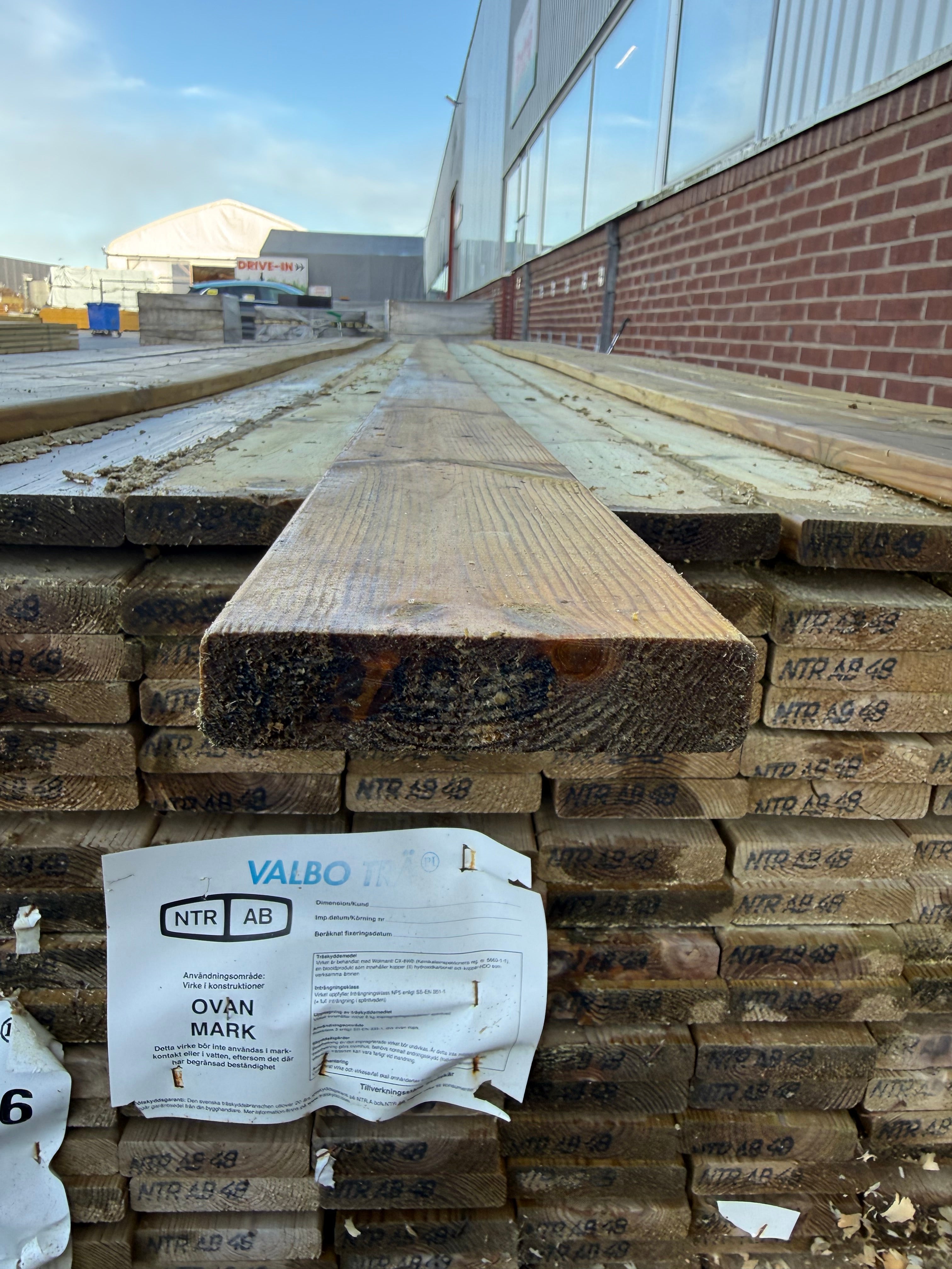 Paket Trall 22x95mm, 227st 4,80m Tryckimpregnerad (NTR AB)