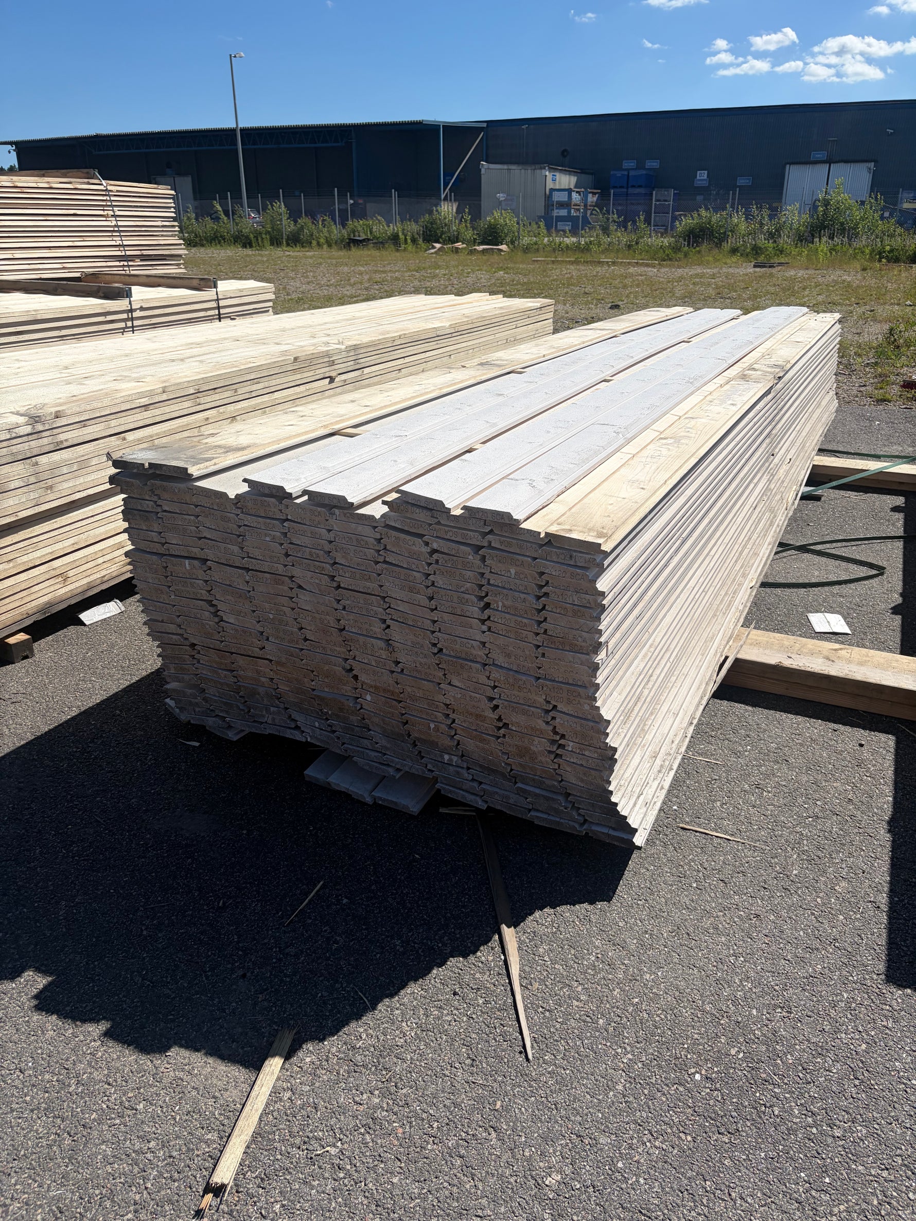 Paket Ytterpanel Dubbelfas Fals 22x120mm, 260st 4.80m Mellanstruken
