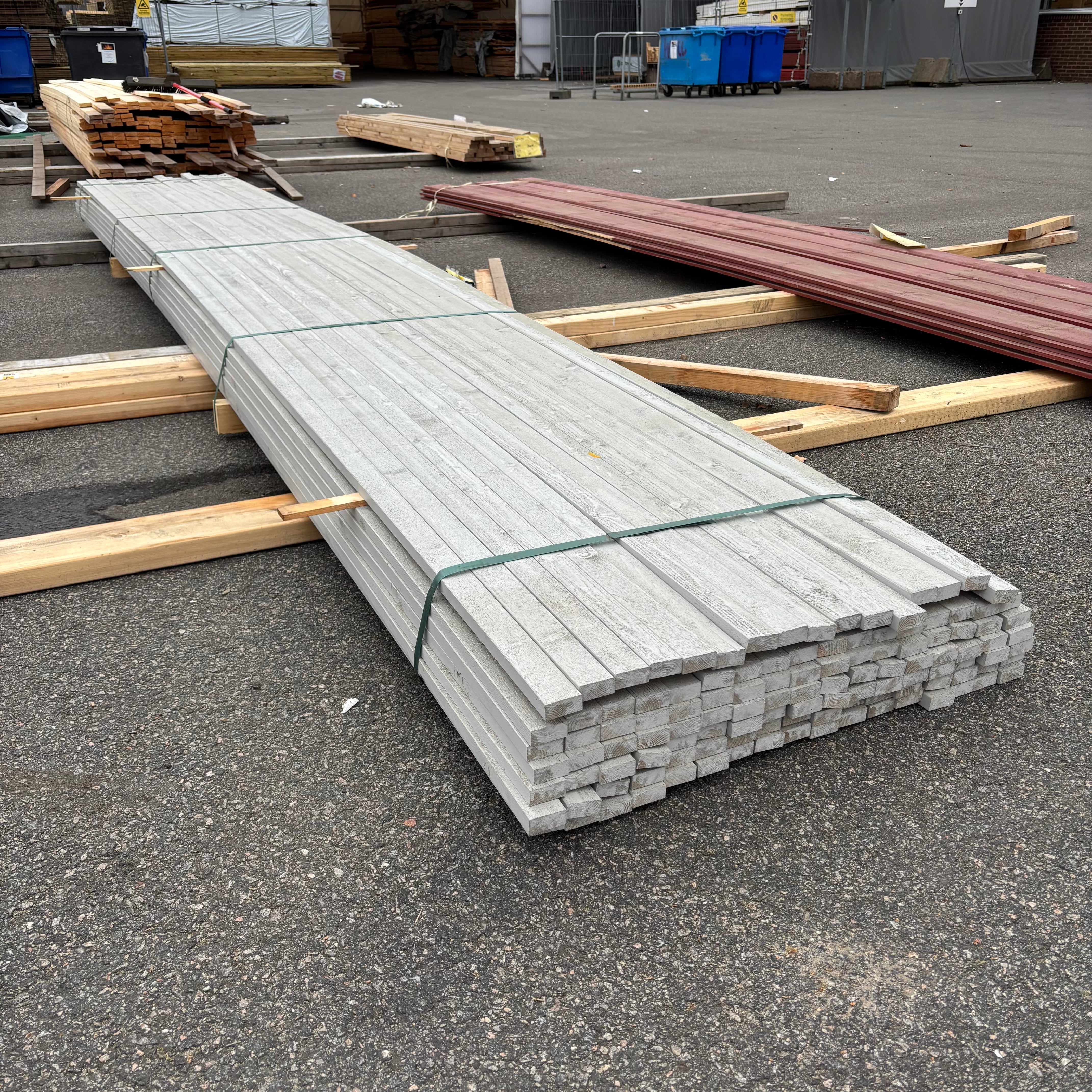 Paket Ytterpanel Finsågad 21x45mm – 118 st (5,40 m, Grå NCS S3000-N)