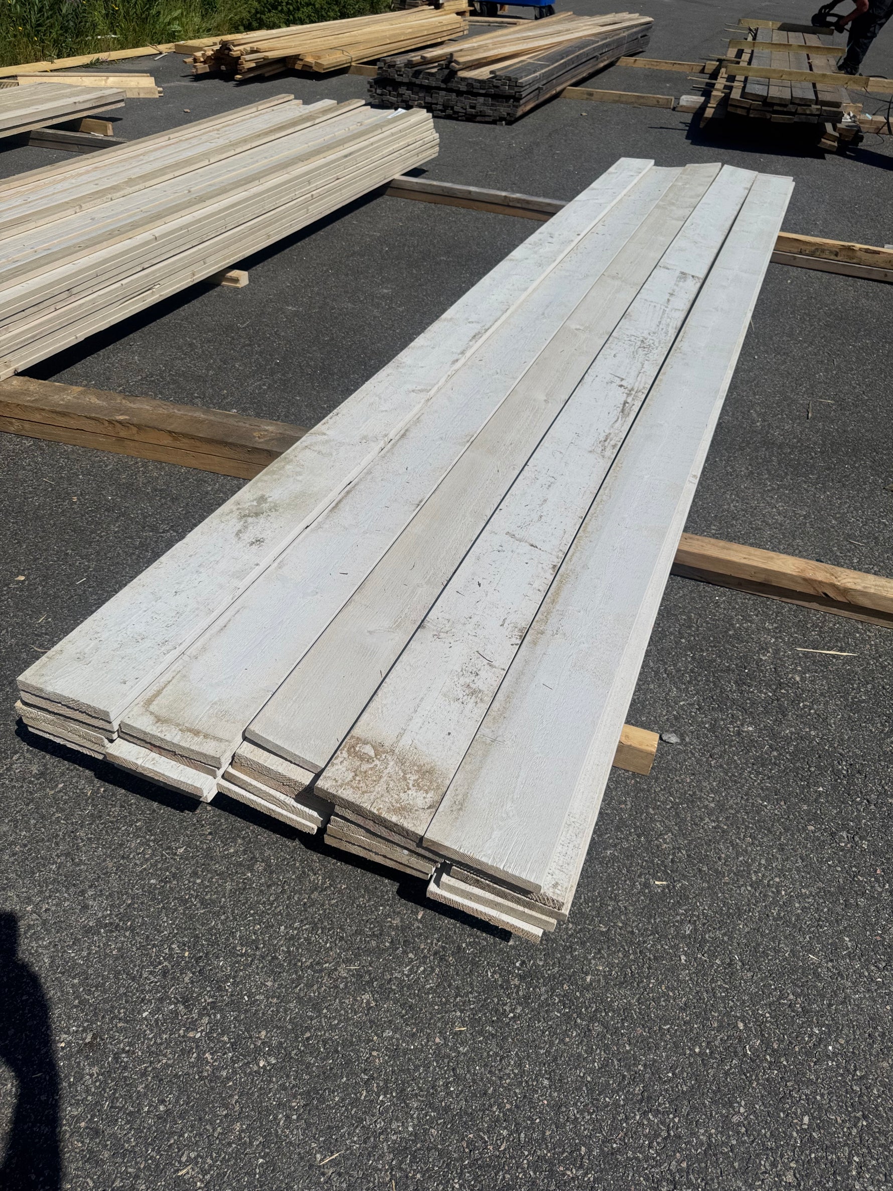 Paket Finsågad Panel 22x170 mm, 26 st 4,20 m Vitmålad