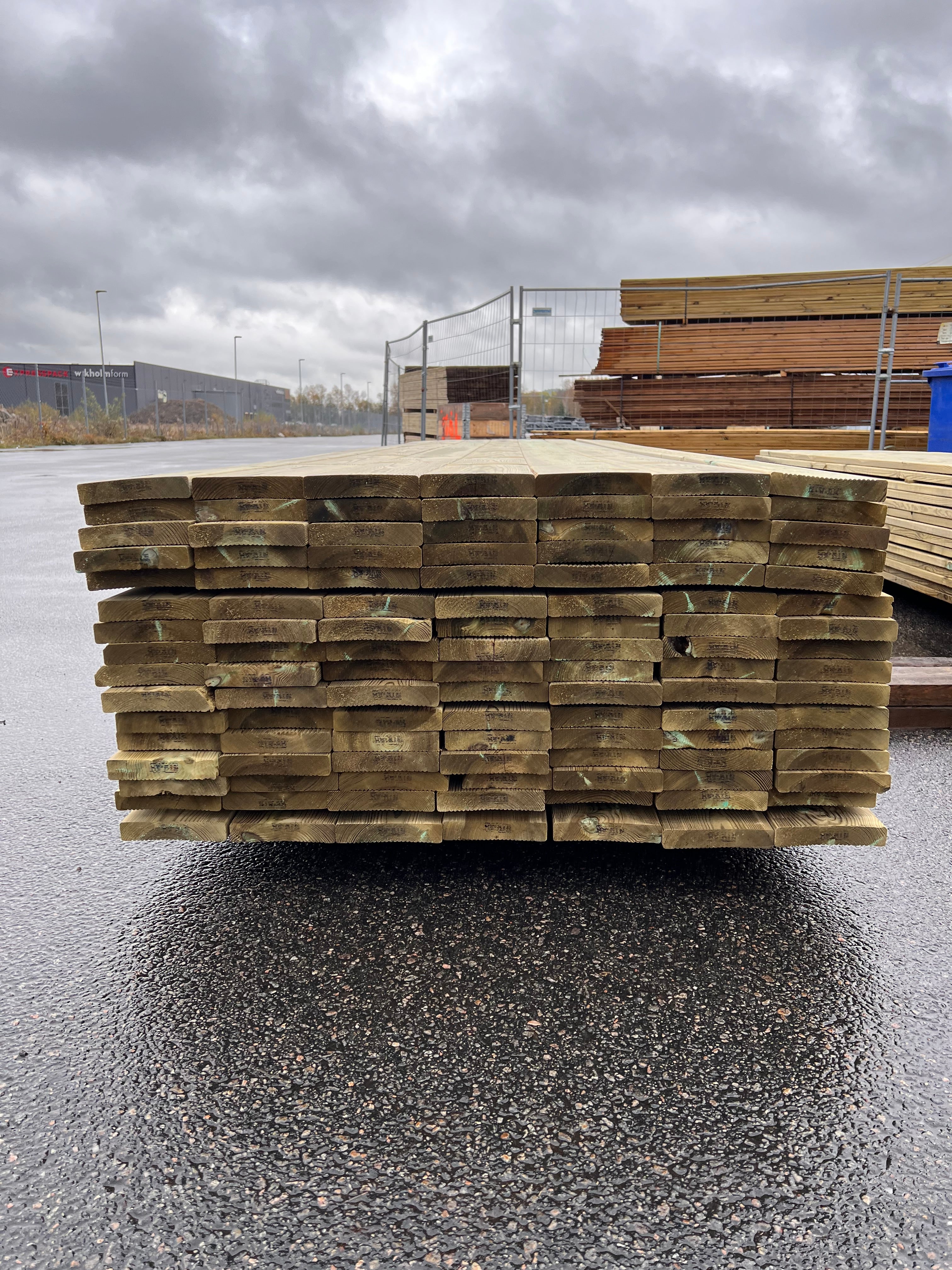 Paket Trall Rillad 28x145mm – 112 st 4.20m Tryckimpregnerad B-sort