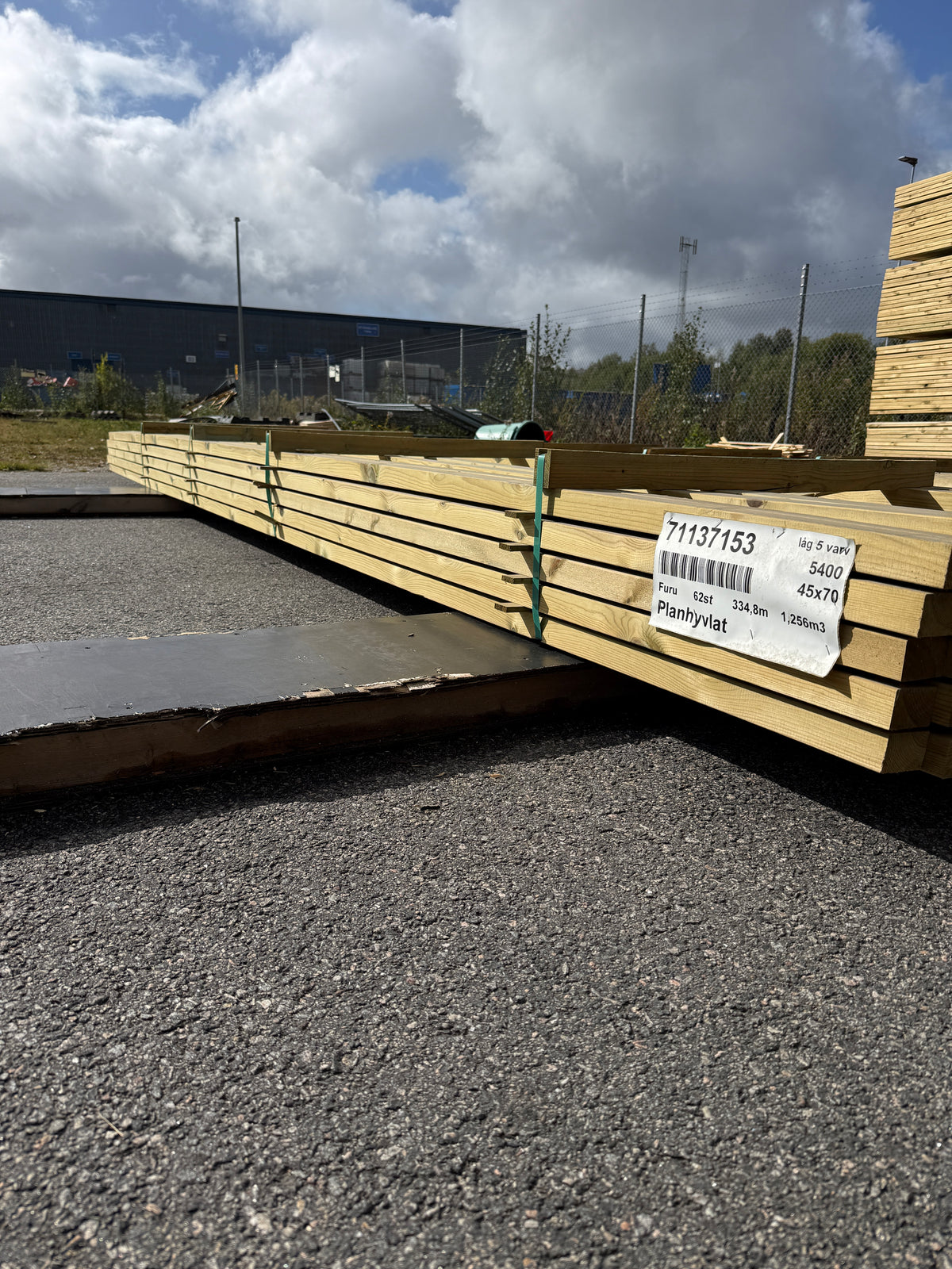 Paket Tryckimpregnerade Reglar 45x70mm, 62st 5,40m