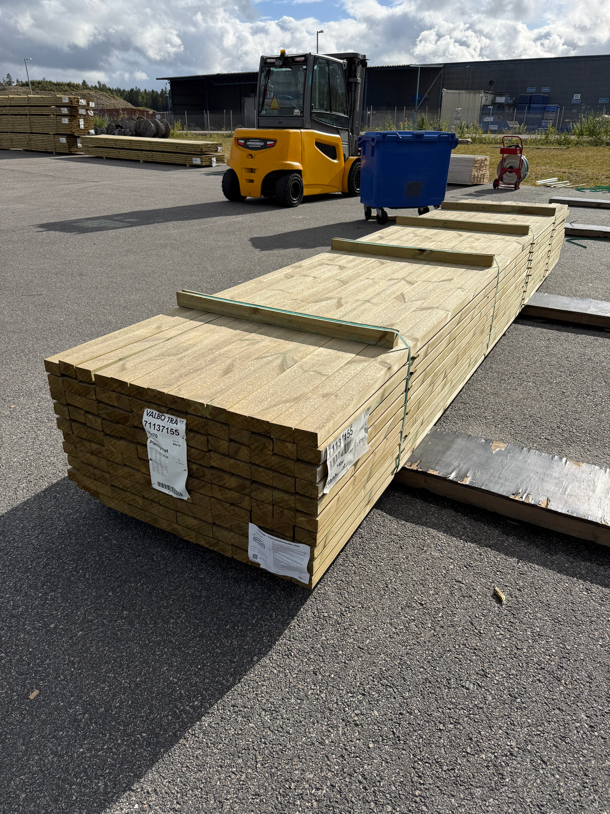 Paket Tryckimpregnerade Reglar 45x70mm, 140st 5,10m