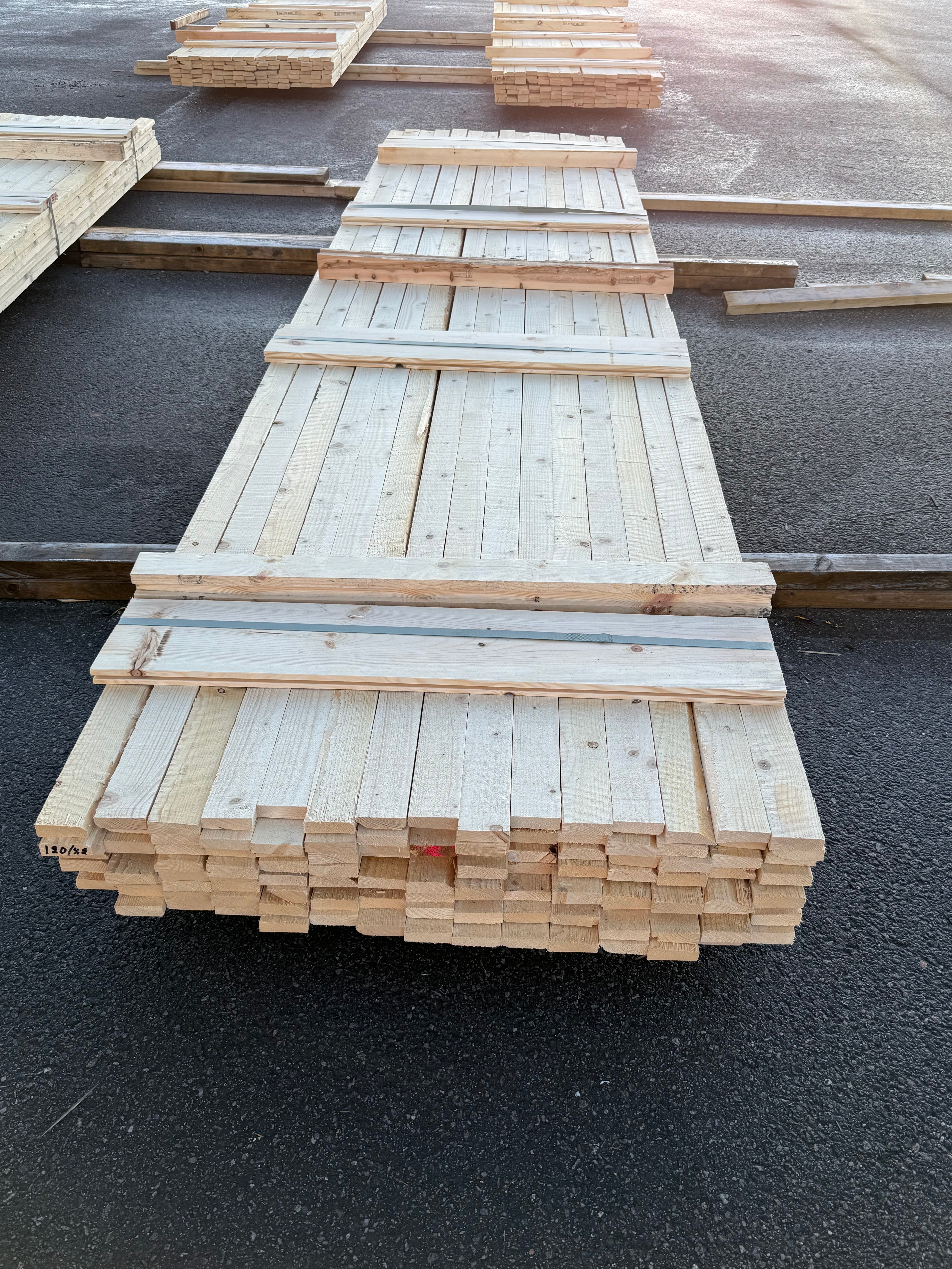 Paket Brädor 19x63mm – 120 st (4,20 m, gran, ohyvlad/råsågad)