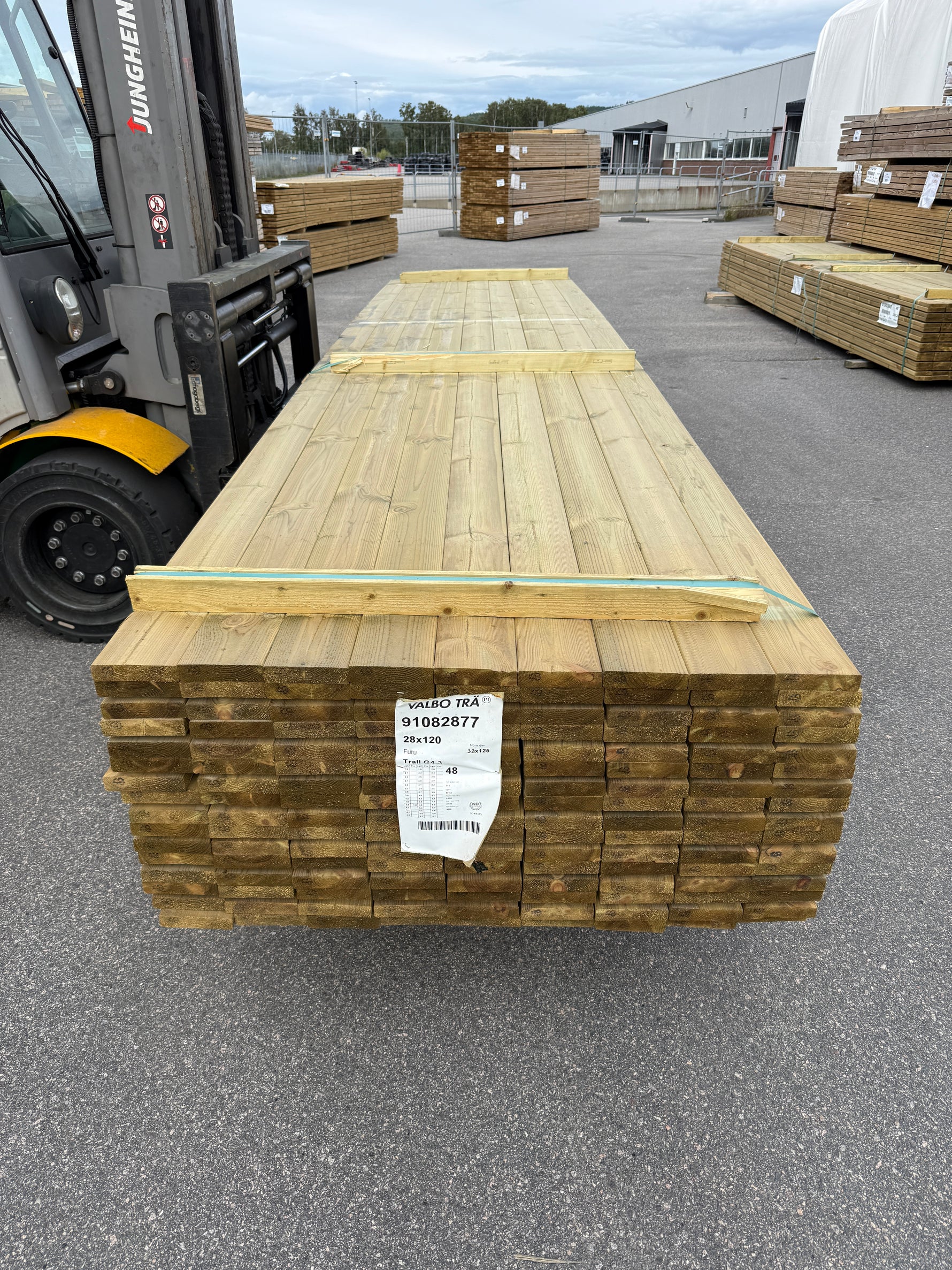 Paket Tryckimpregnerad Trall 28x120 mm – 4,80 m 144st (G4-3)