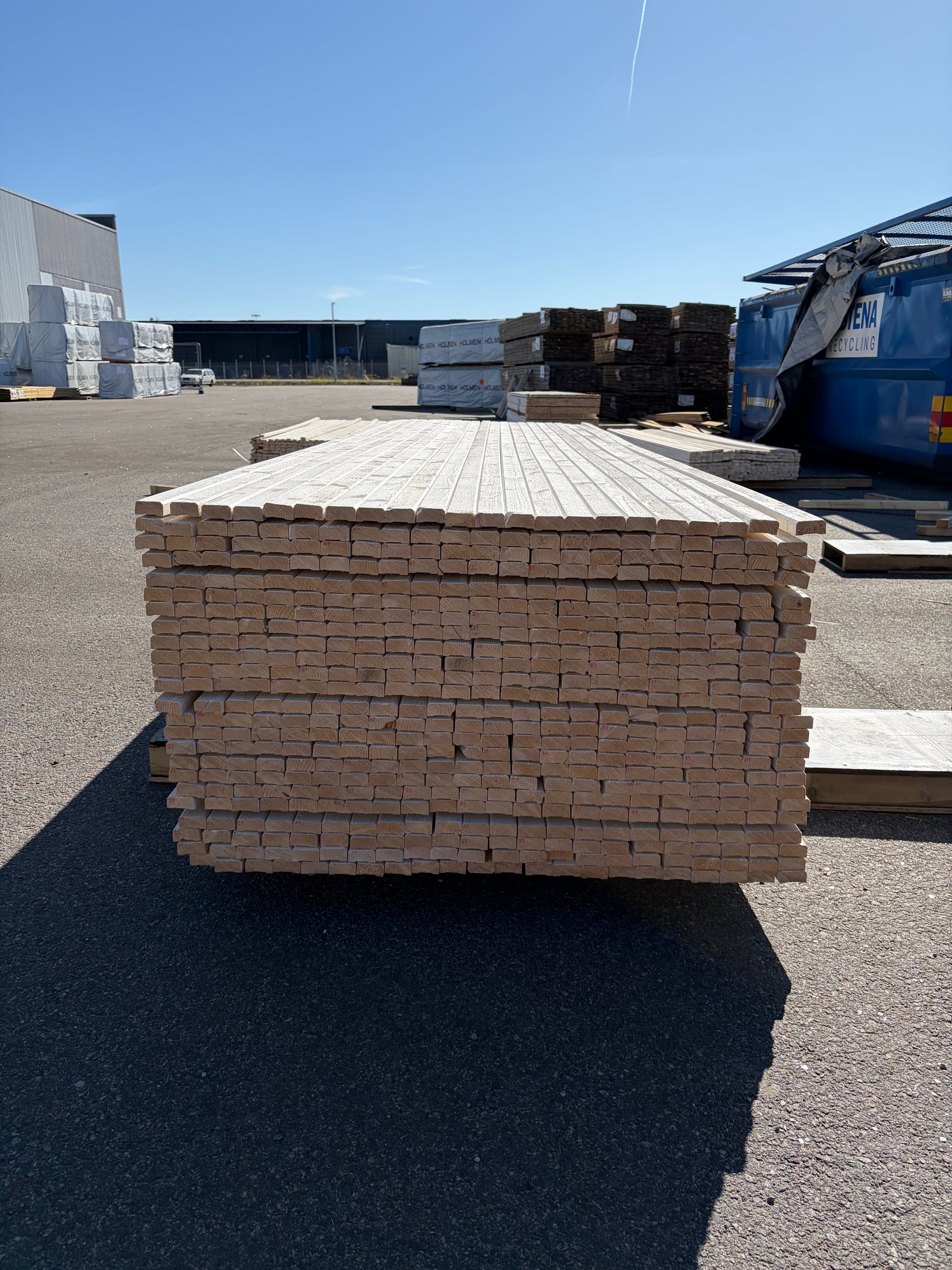 Parti Lockläkt 22x45mm, 528st 3.6m- Grundmålade