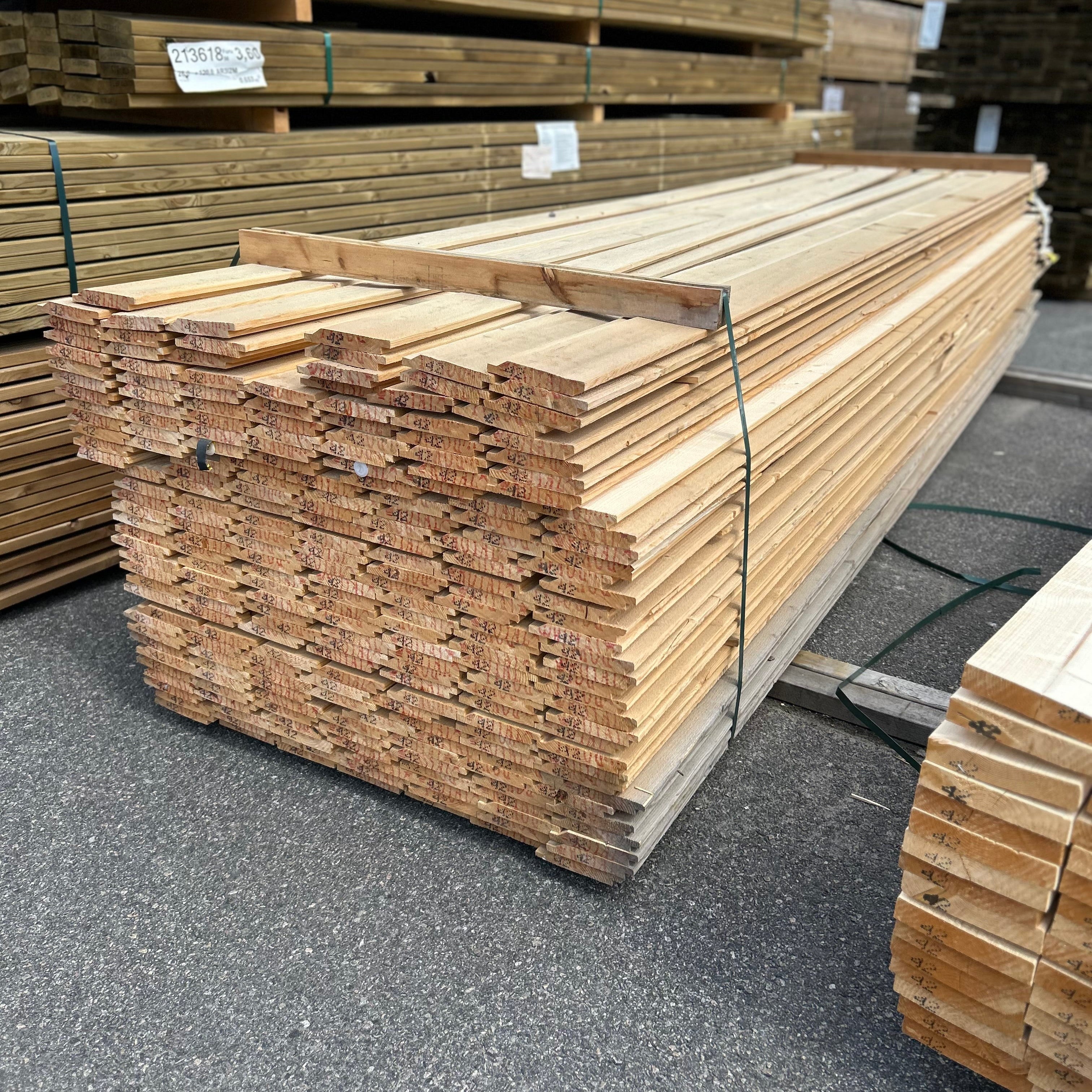 Paket Ytterpanel Enkelfas Halvspont 22x145mm, 231st 4,20m