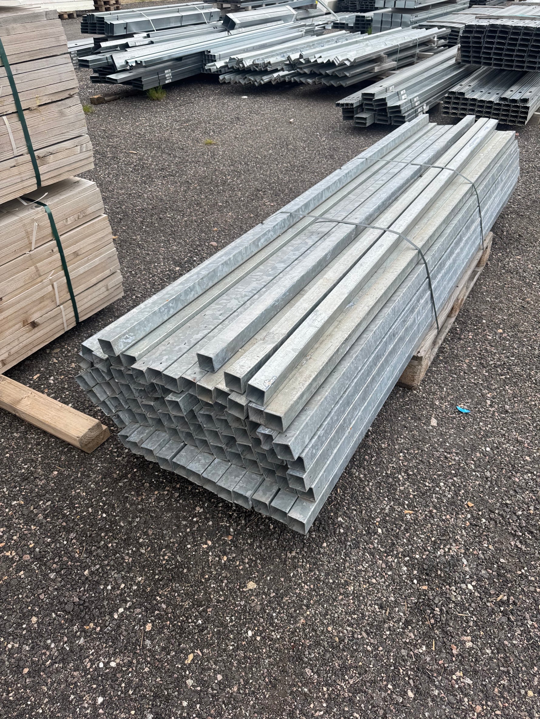 Pall Stängselstolpar – Galvad 50x50mm, 82st 2,76m