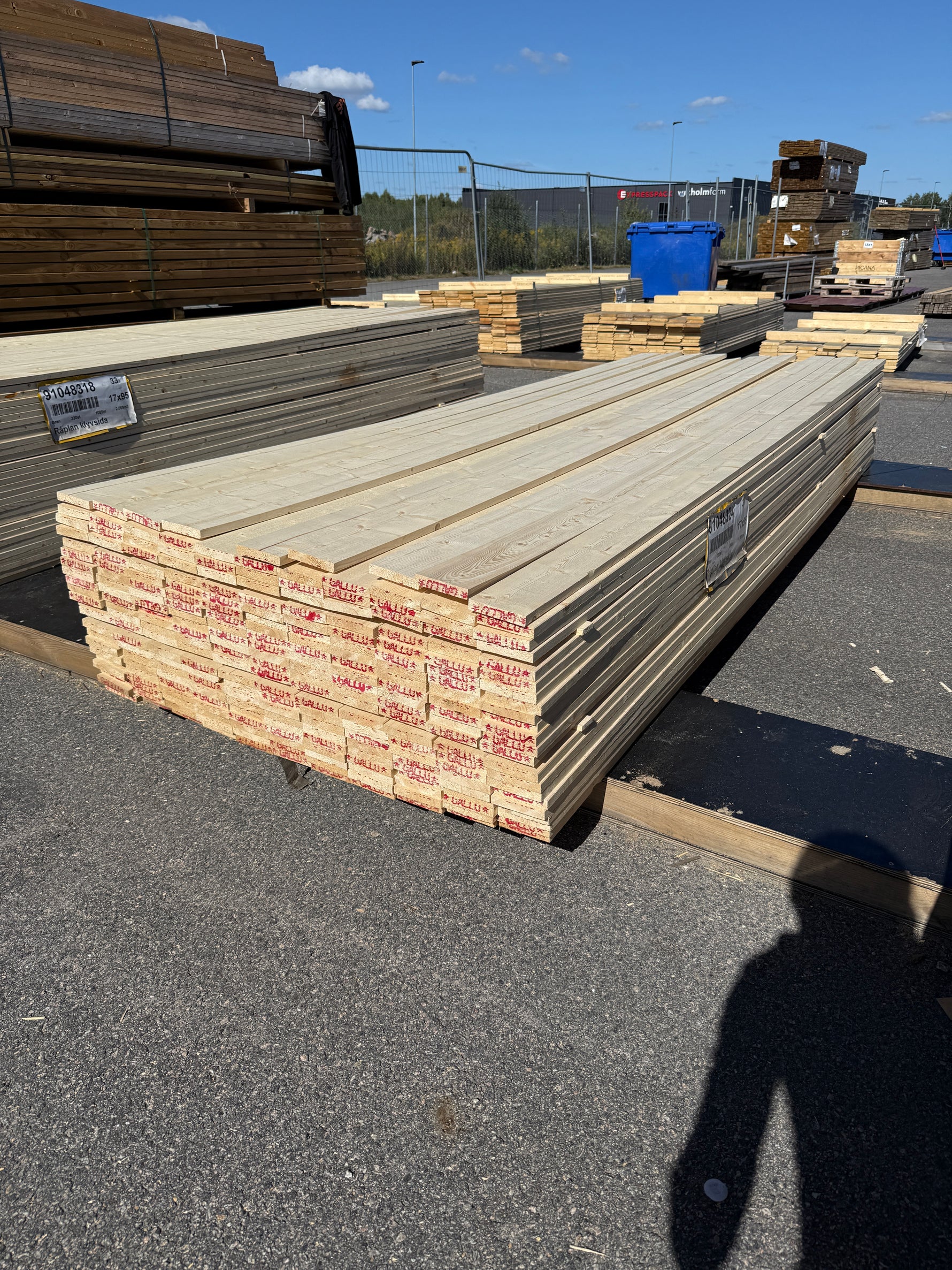 Parti Finsågade Brädor 17x95mm 3,00m 240st Gran- Obehandlad