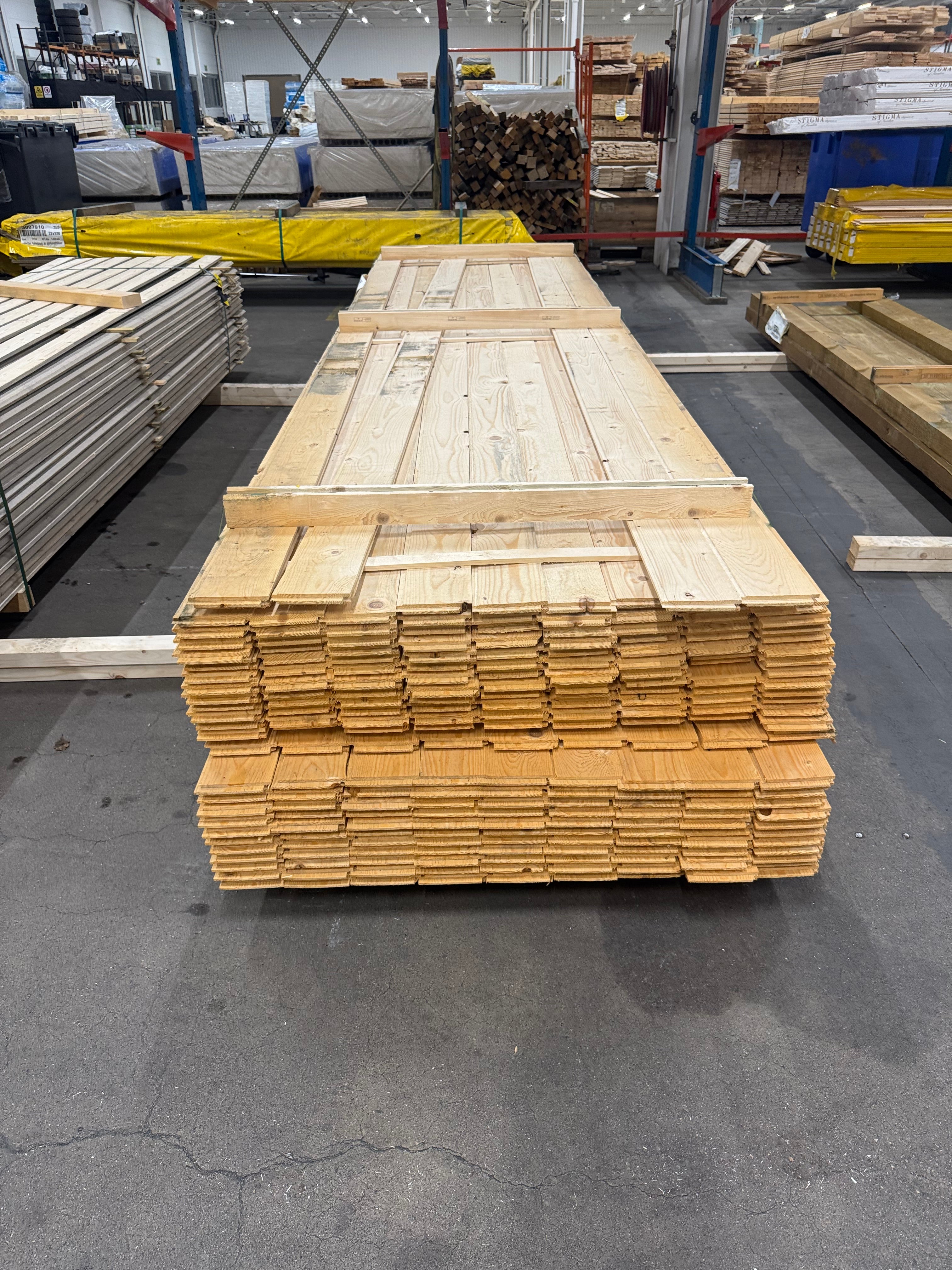 Paket Råspont 20x120mm – 220 st  3,90 m Felhyvlad