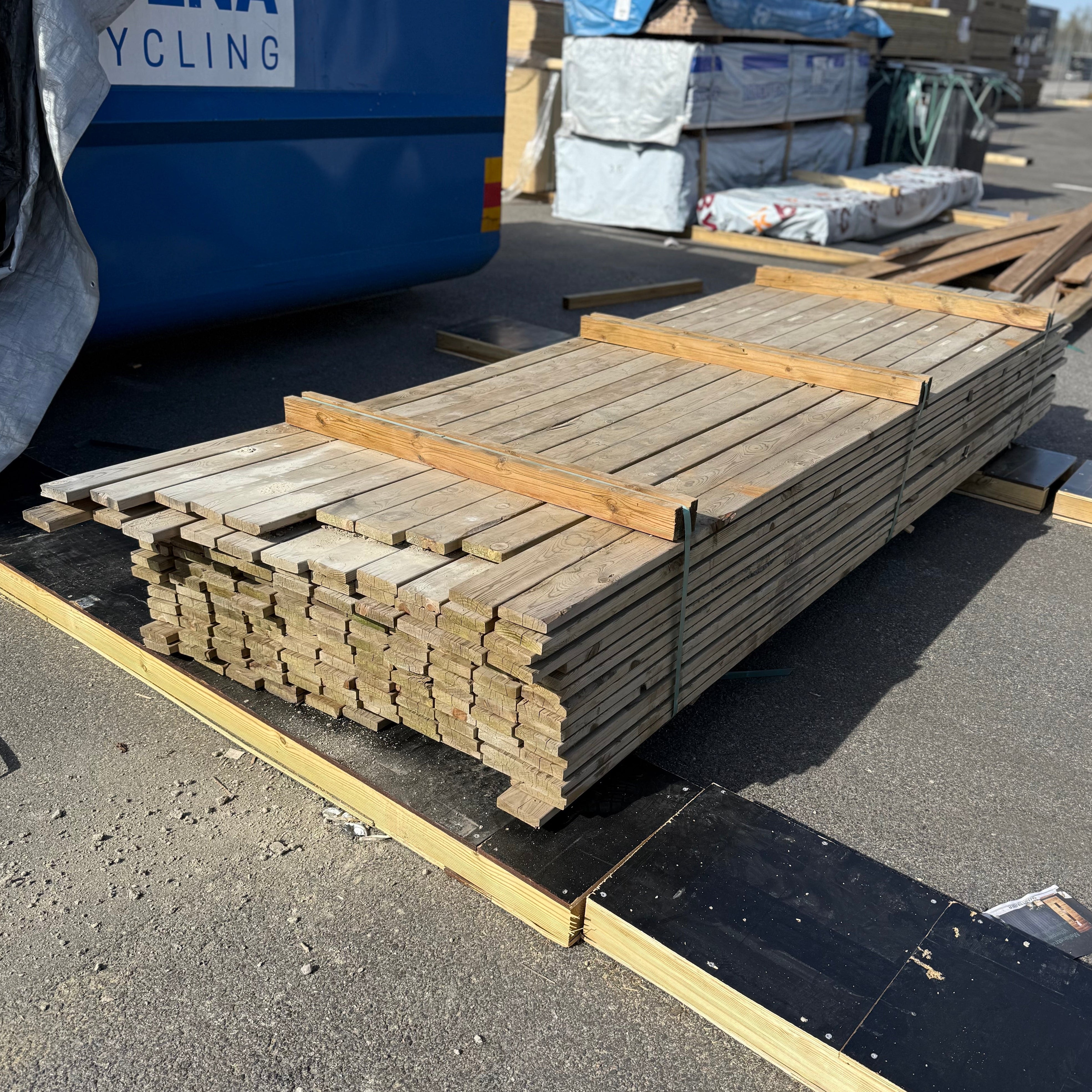 Paket Tryckimpregnerad Trall 22x95mm, 187st 3,0m