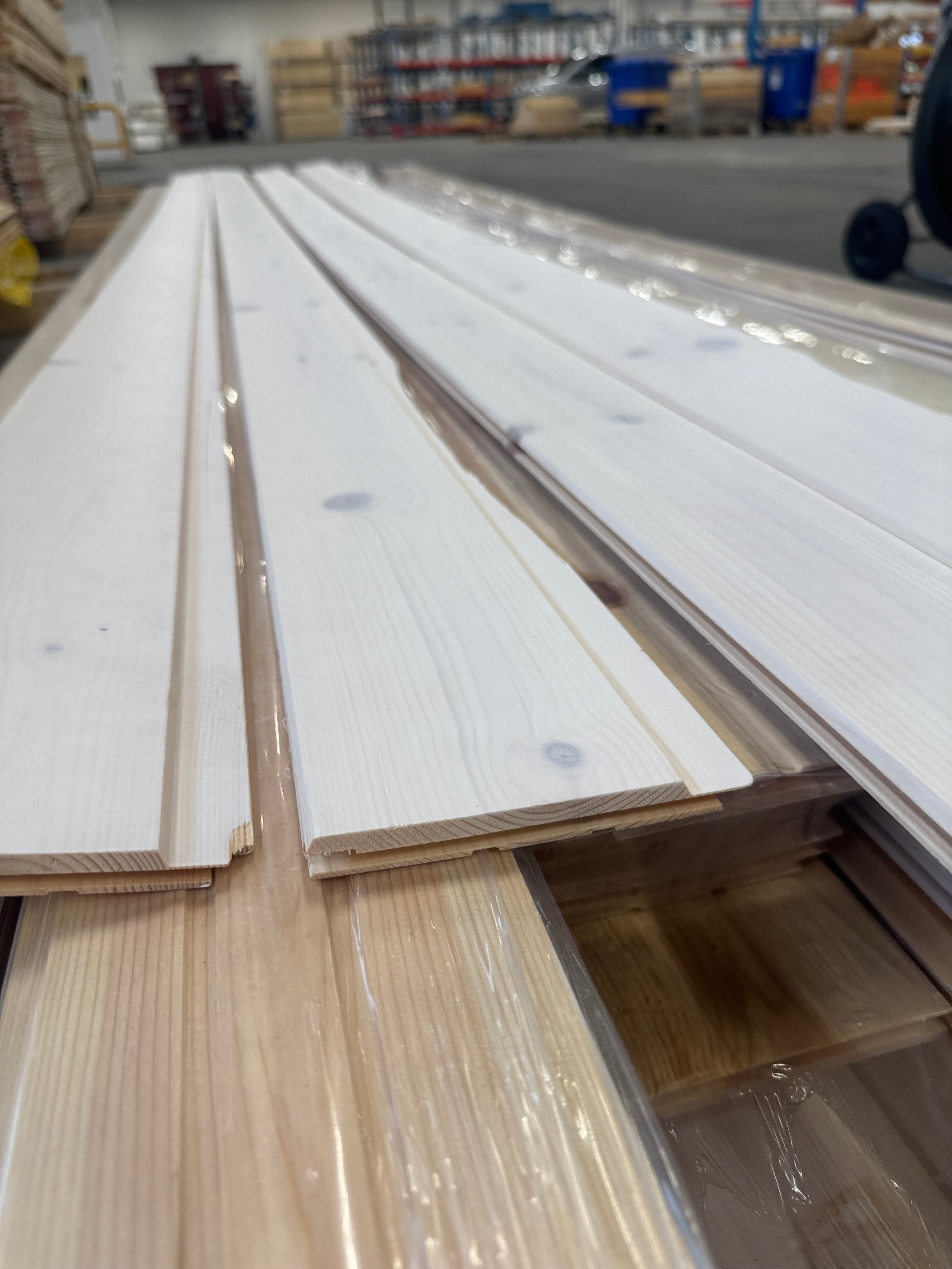 Paket Innerpanel Spårpanel 13x120mm – Skadat (Vitlaserad Ekonomi)