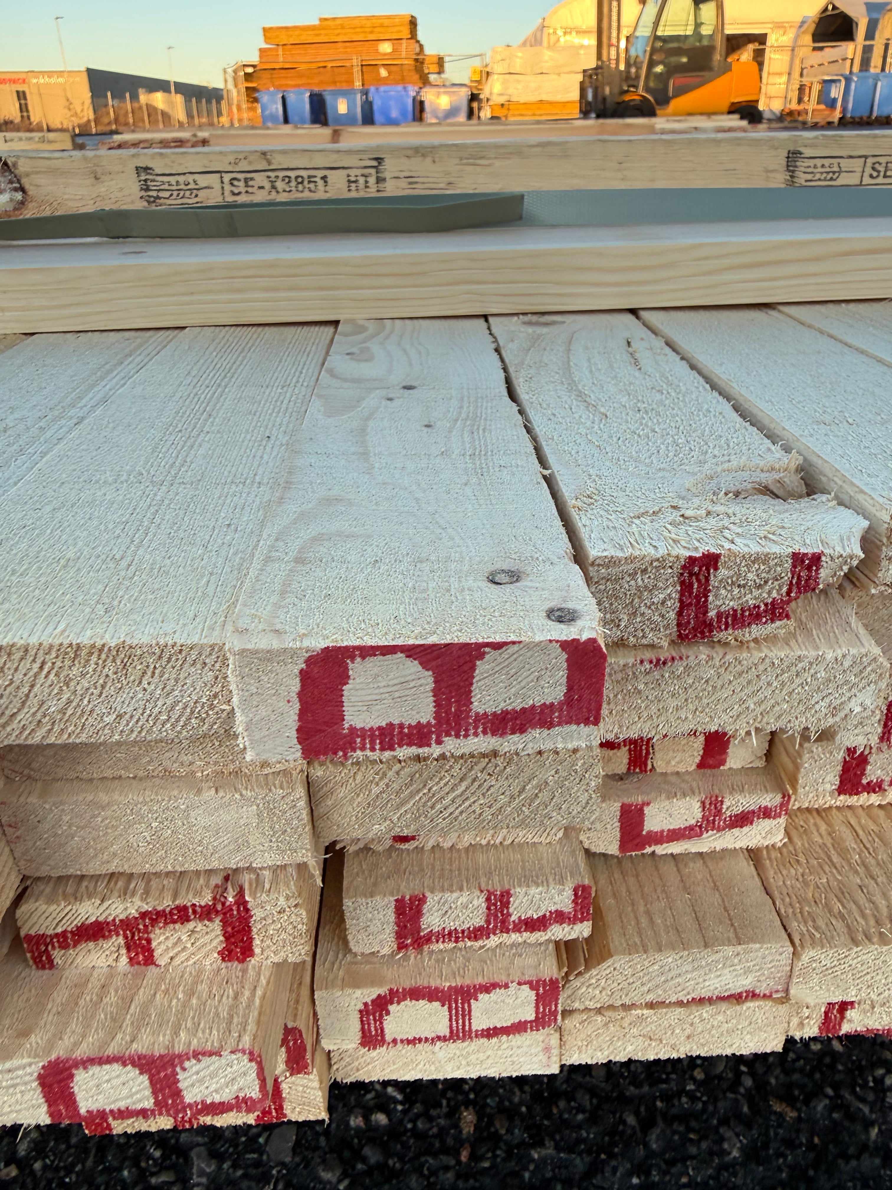 Paket Brädor 19x63mm – 105 st (3,90 m, gran, ohyvlad/råsågad)