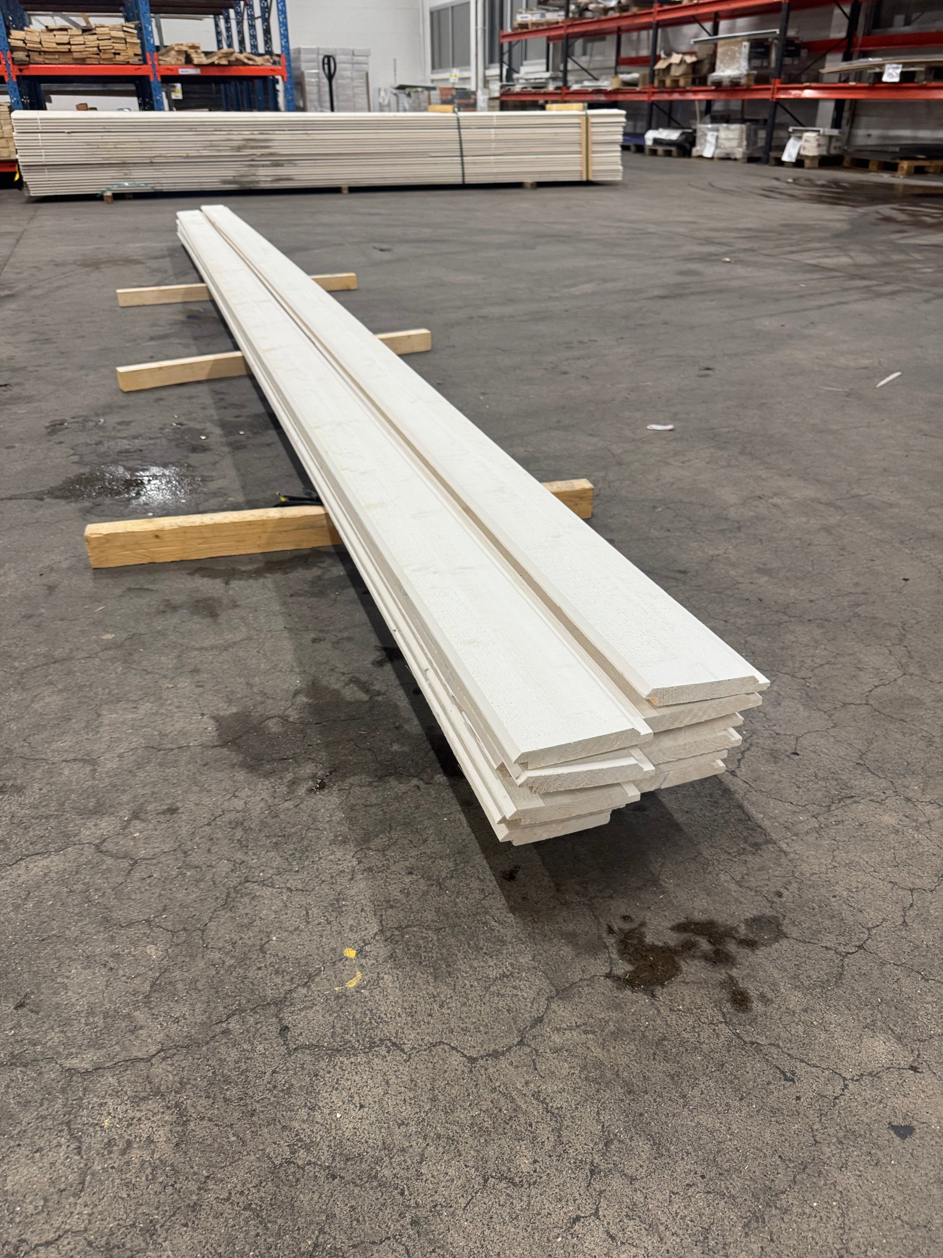 Paket Ytterpanel Dubbelfas 22x145mm – 13 st (5,40 m, Vit Alkydoljefärg)