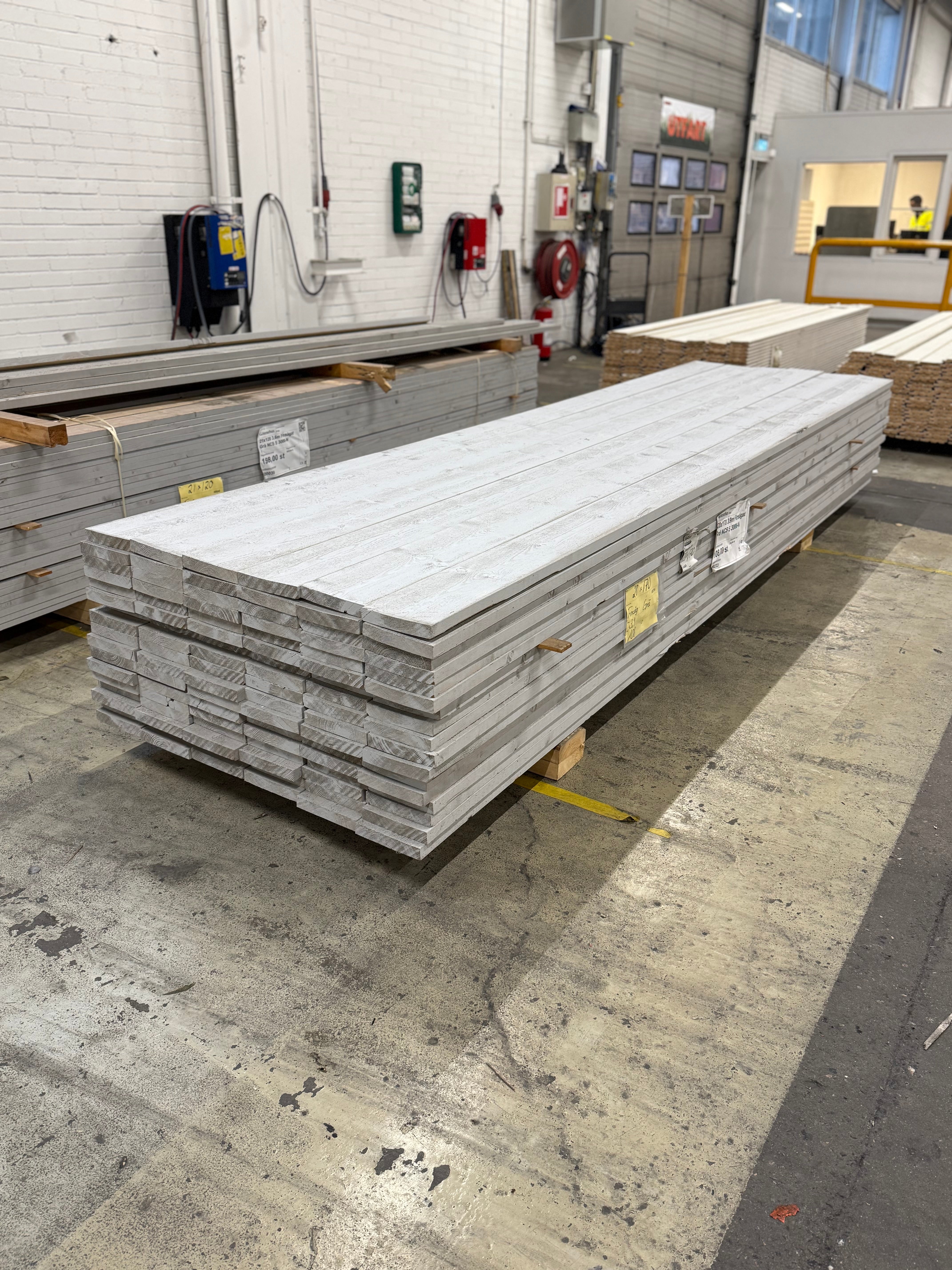 Paket Finsågad Panel 28x170 mm – 108 st (3,90 m, Målad NCS S 3000-N)