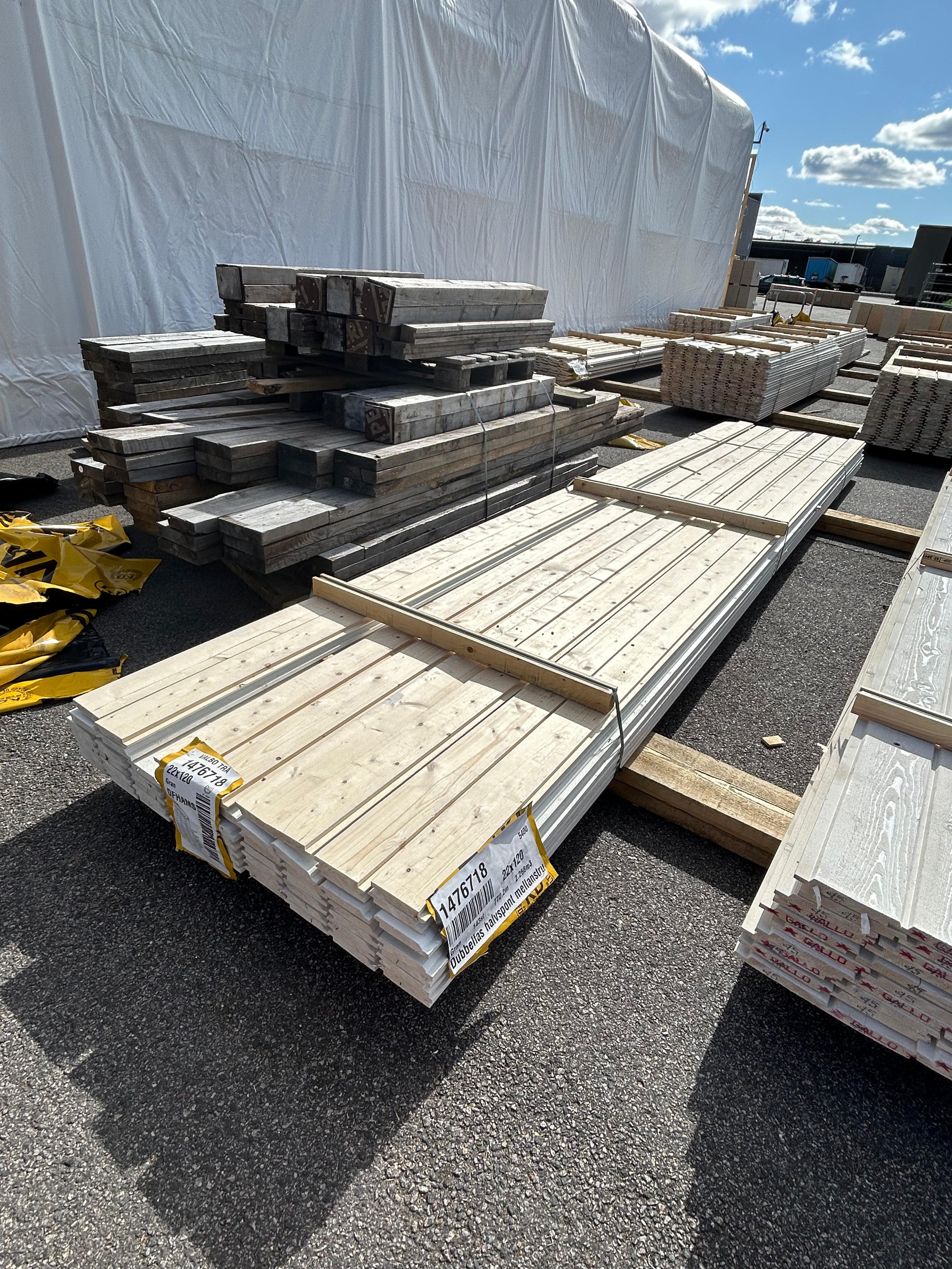 Paket Dubbelfas Halvspont 22x120 5.40m 63st