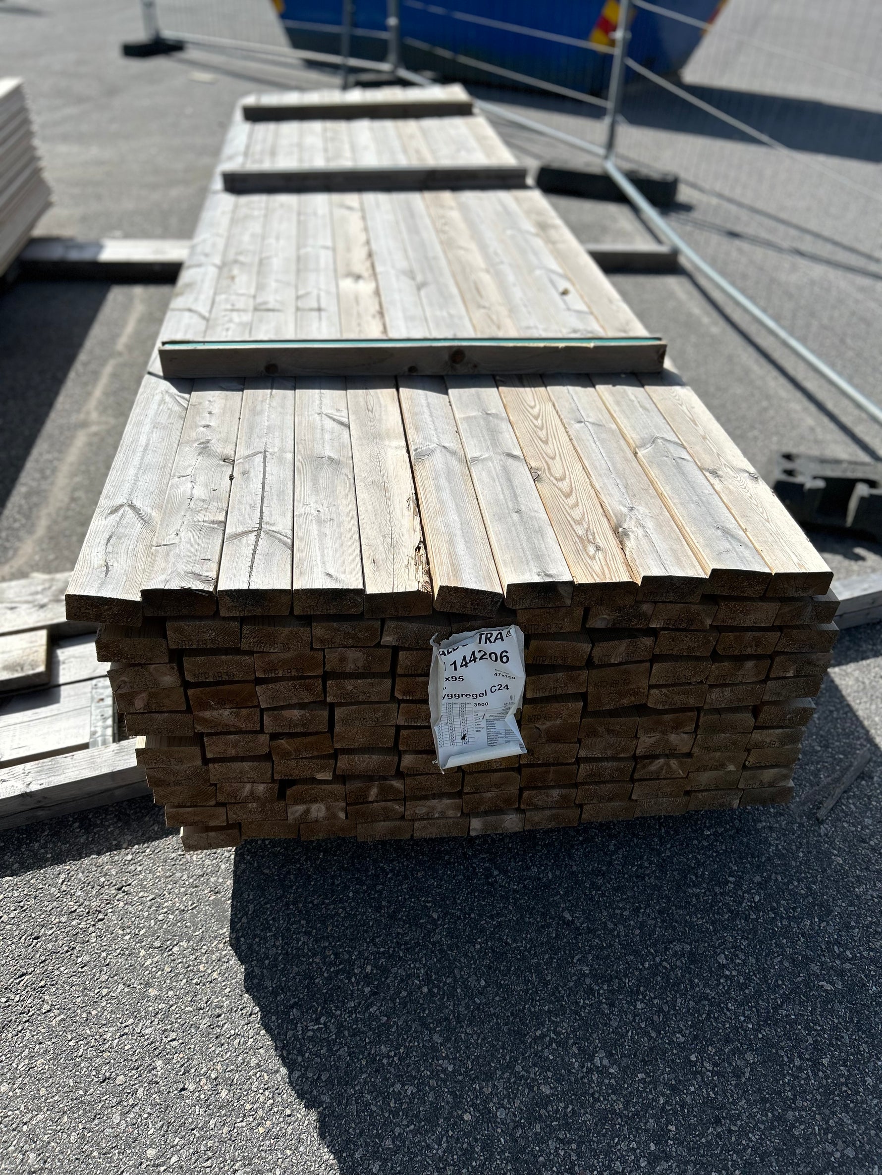 Paket Tryckimpregnerade Reglar 45x95mm 3,90m 110st NTR AB