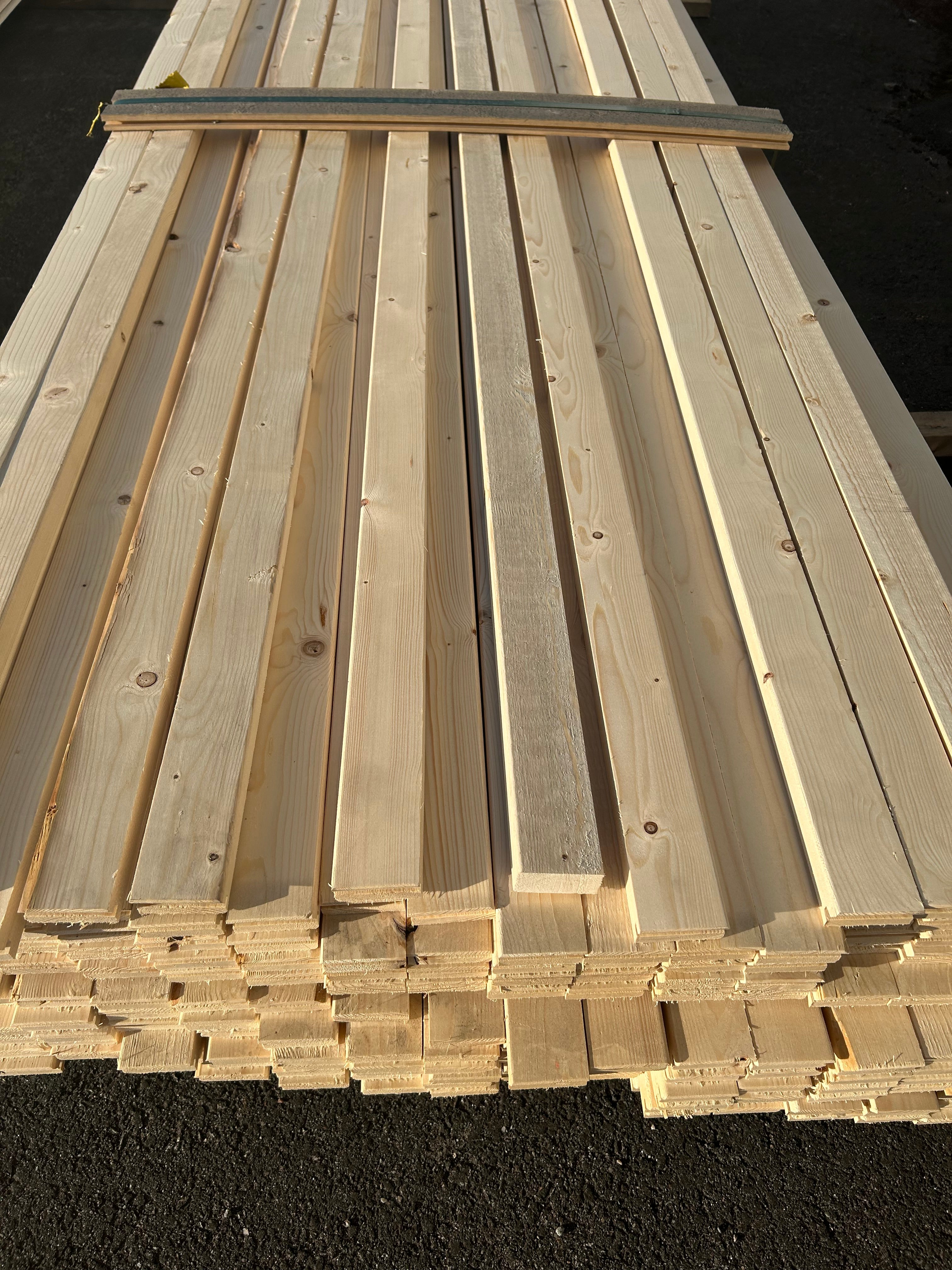 Paket Glespanel 28x60 – 200st (4.50 m) – Ändspontad – Obehandlad