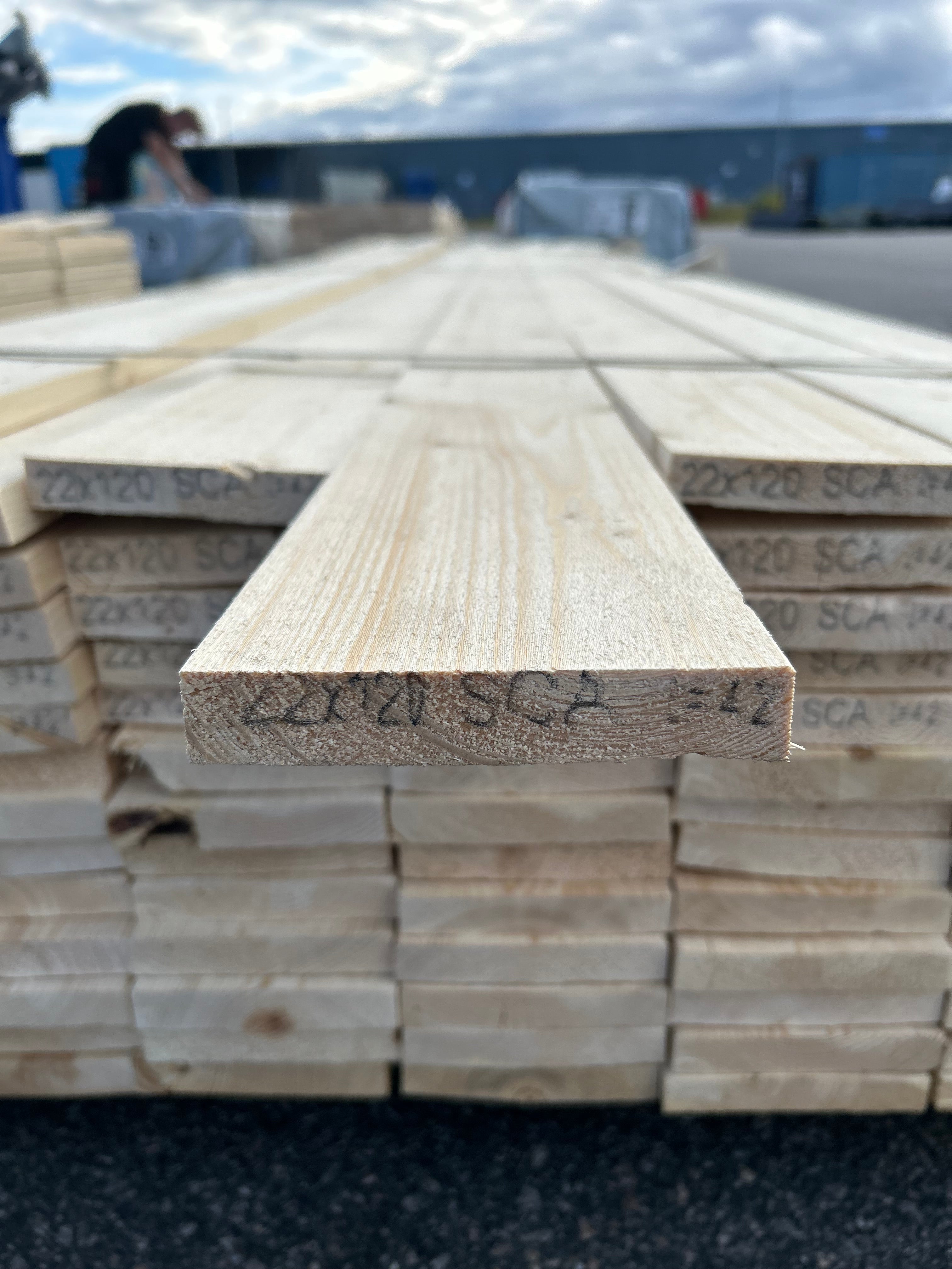 Paket Finsågad Panel 22x120mm 119st 4.20m – Andra sortering
