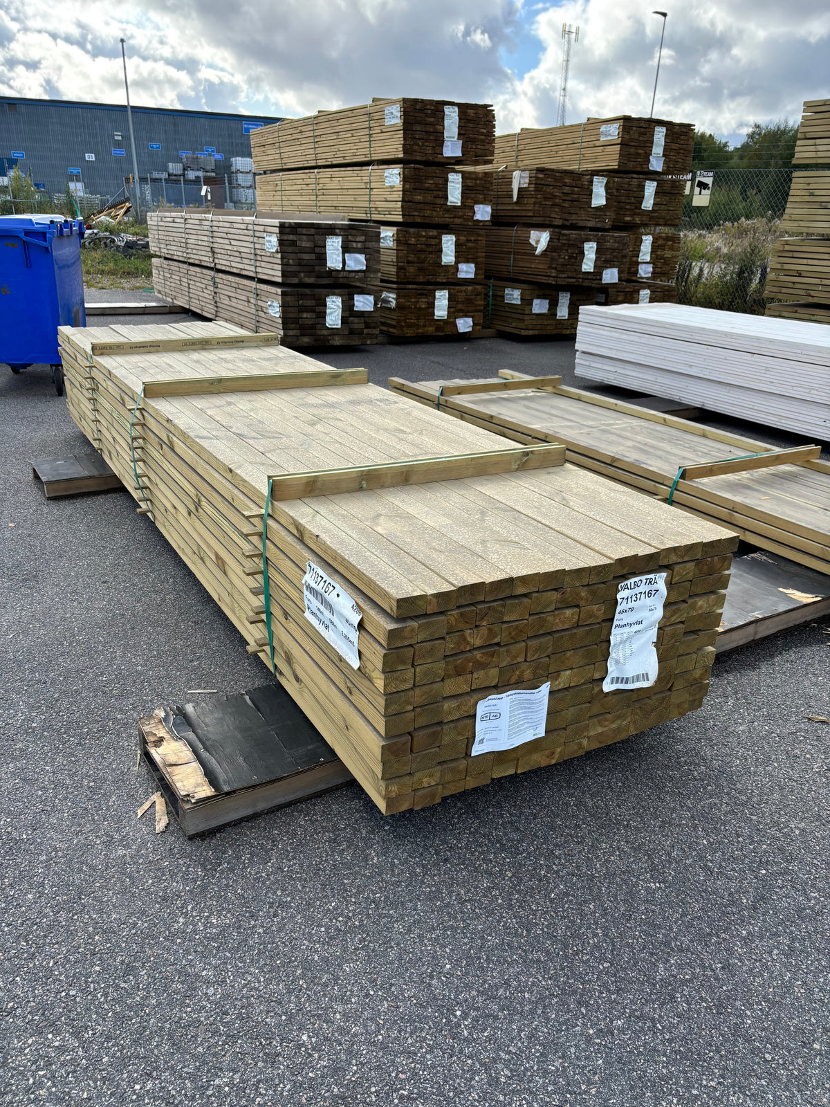 Paket Tryckimpregnerade Reglar 45x70mm, 140st 4,20m