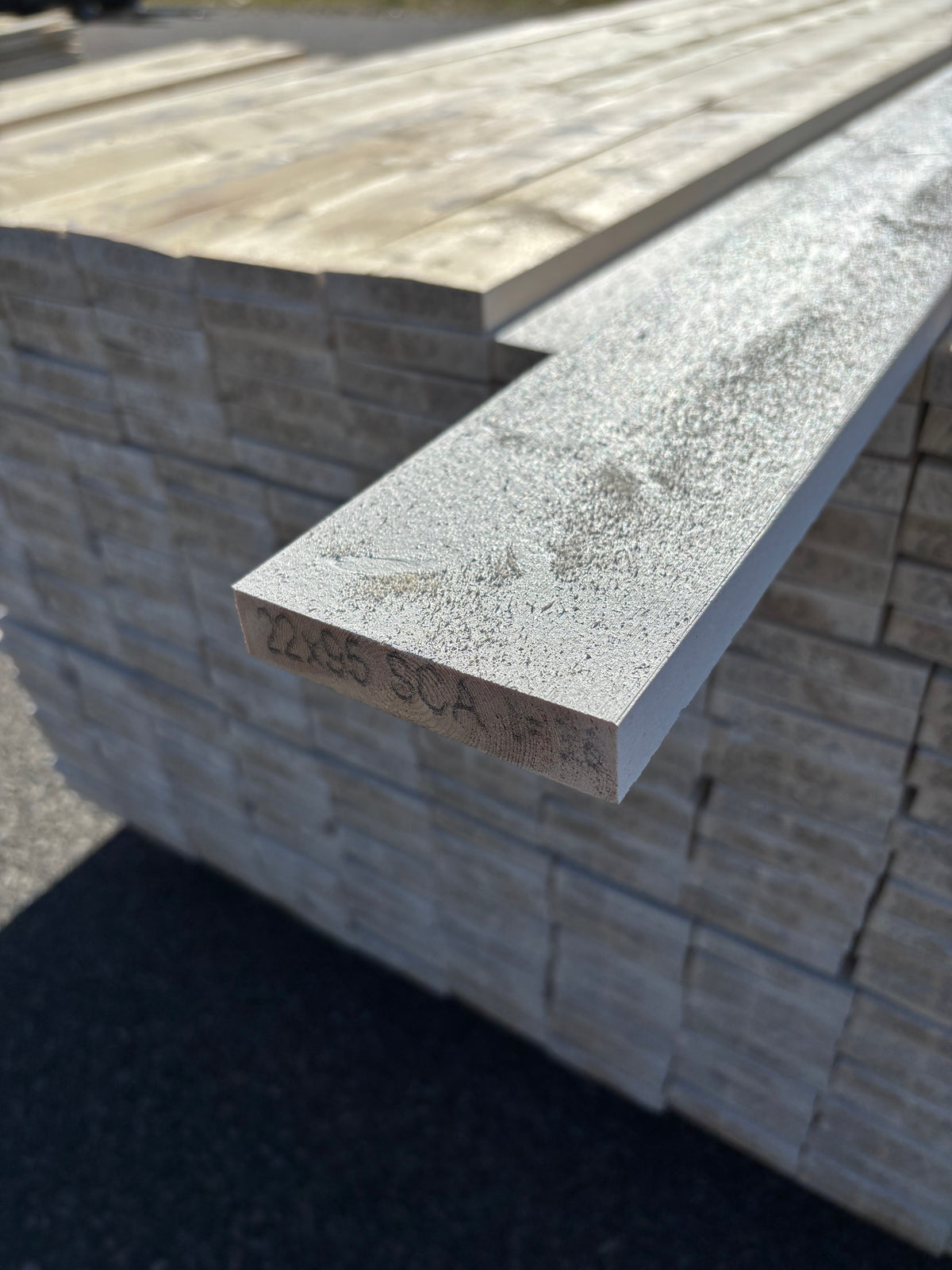 Paket Finsågade Brädor 22x95mm 3,60m 286st Vit Mellanstruken