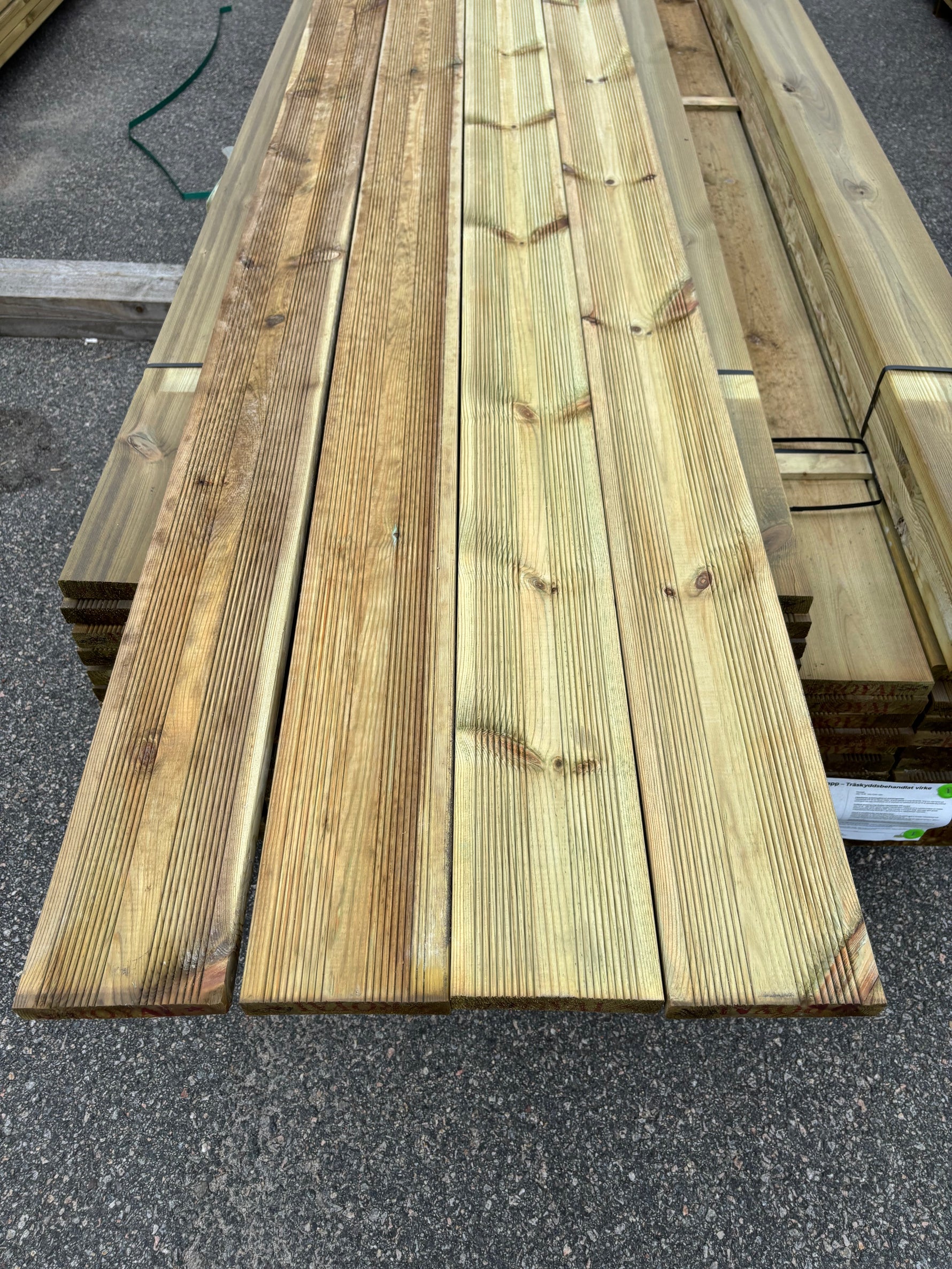 Paket Tryckimpregnerad Rillad Trall 28x145mm – 112st, 4,20m