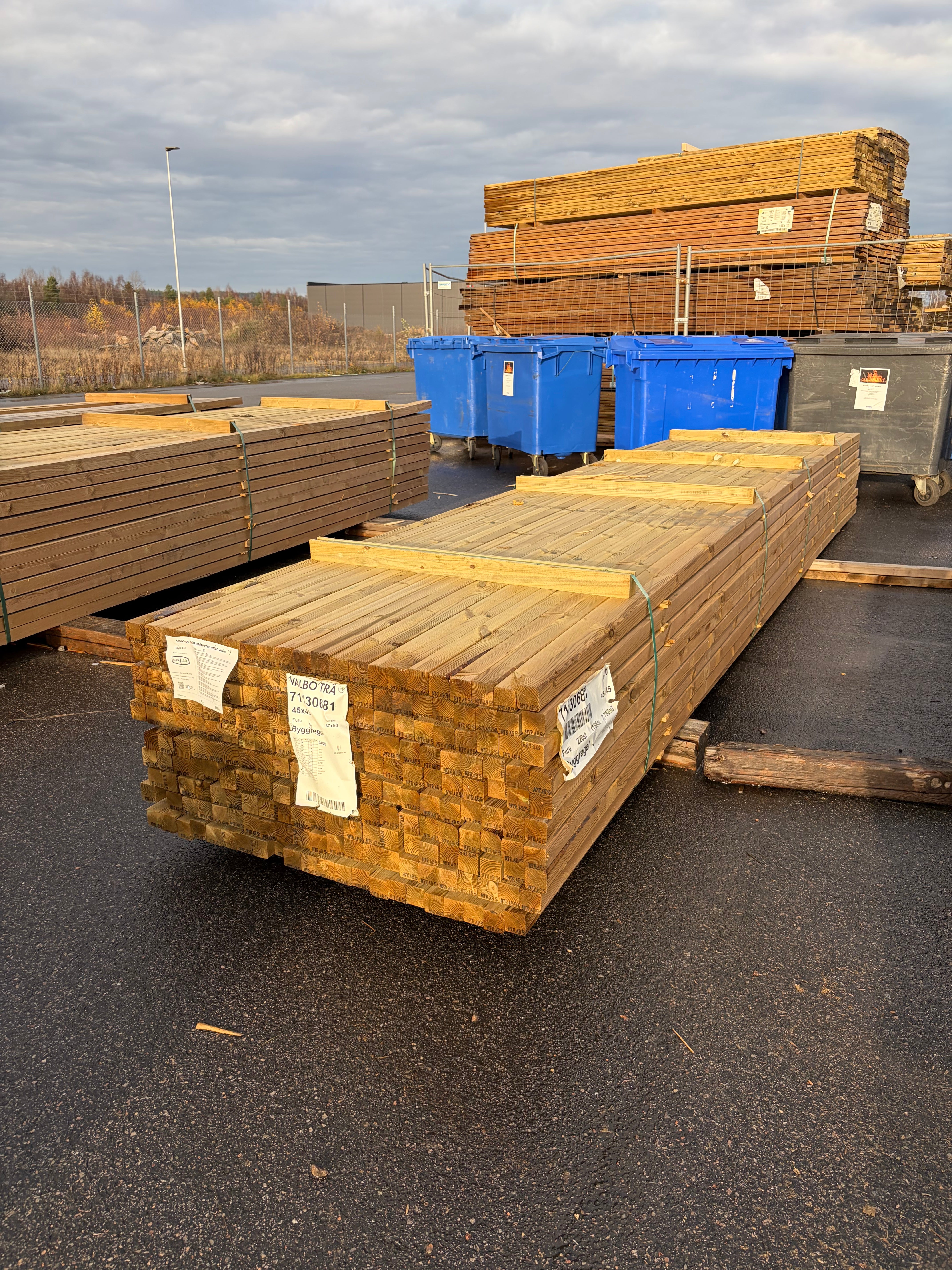 Paket Reglar 45x45mm – 220 st 5,40 m Tryckimpregnerad