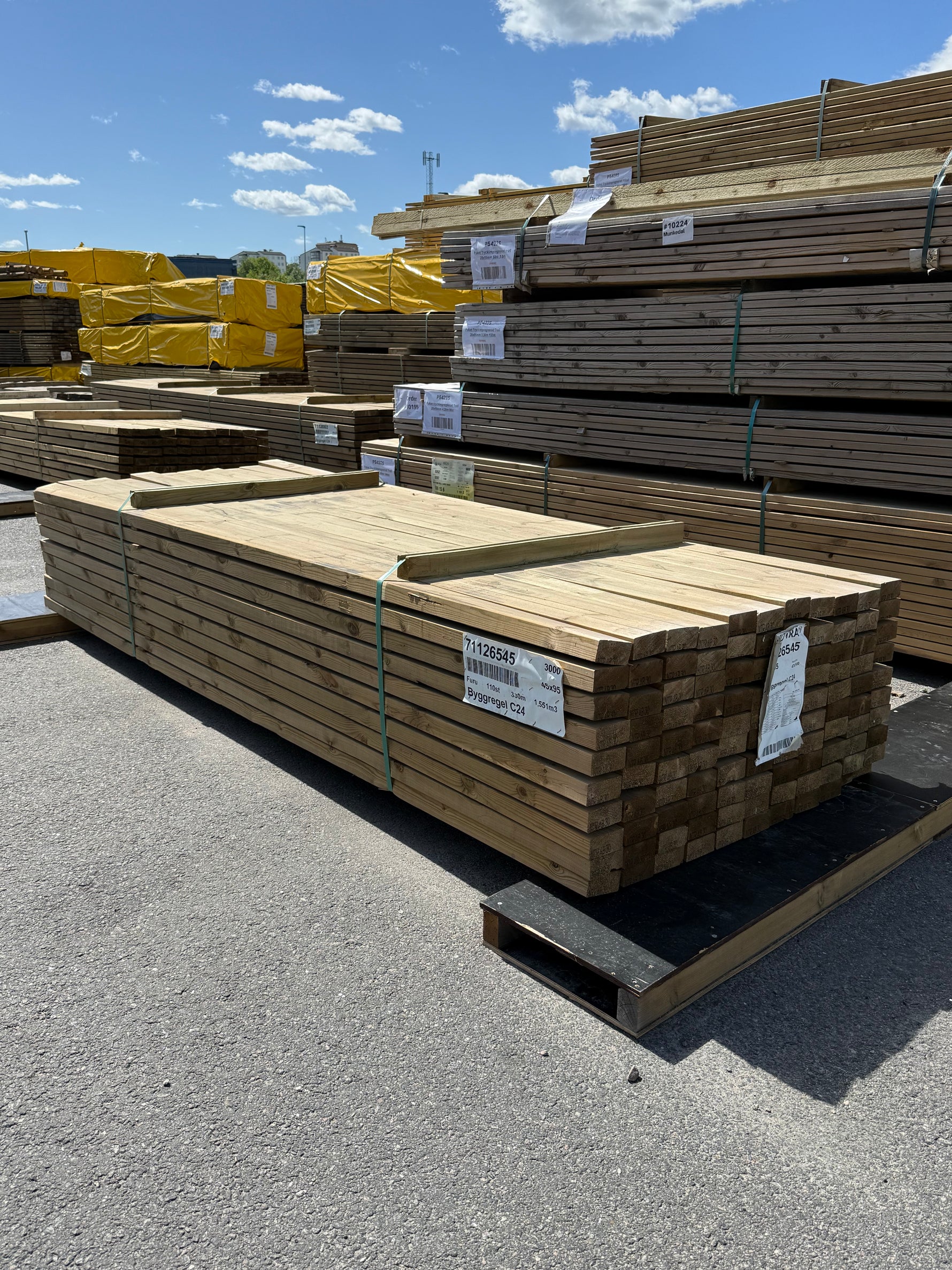 Paket Tryckimpregnerade Reglar 45x95mm, 110st 3.0m (C24)