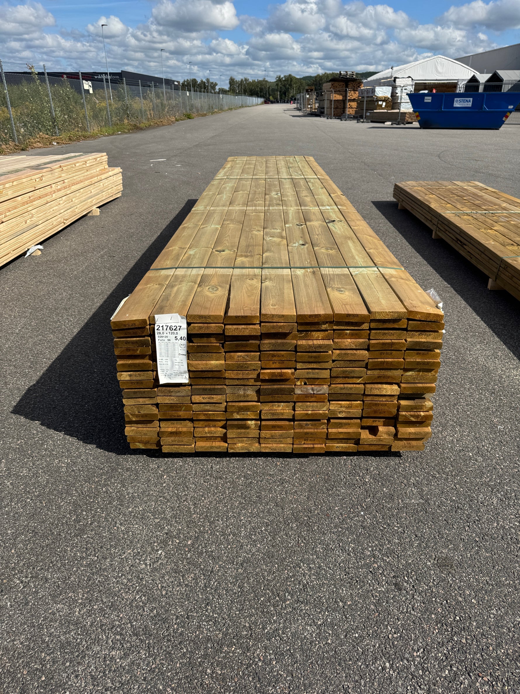 Paket Slät Trall 28x120 – 144st – 5.40 m – NTR AB – ANDRASORTERING